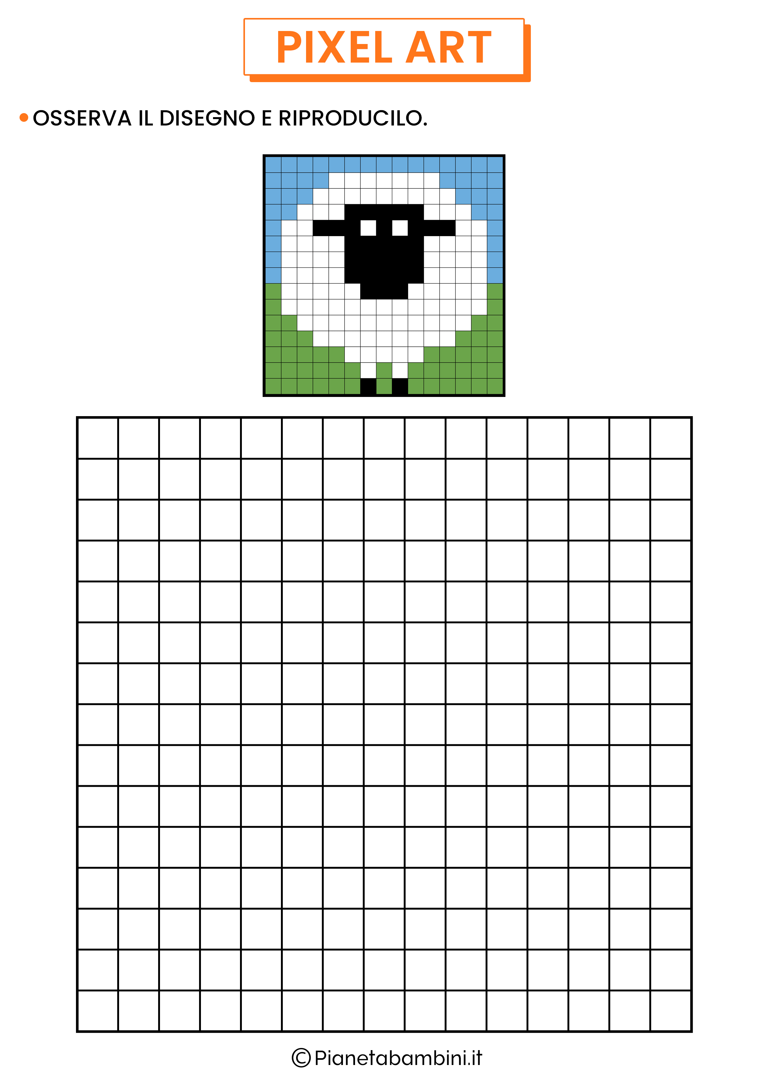 Pixel Art agnello da copiare