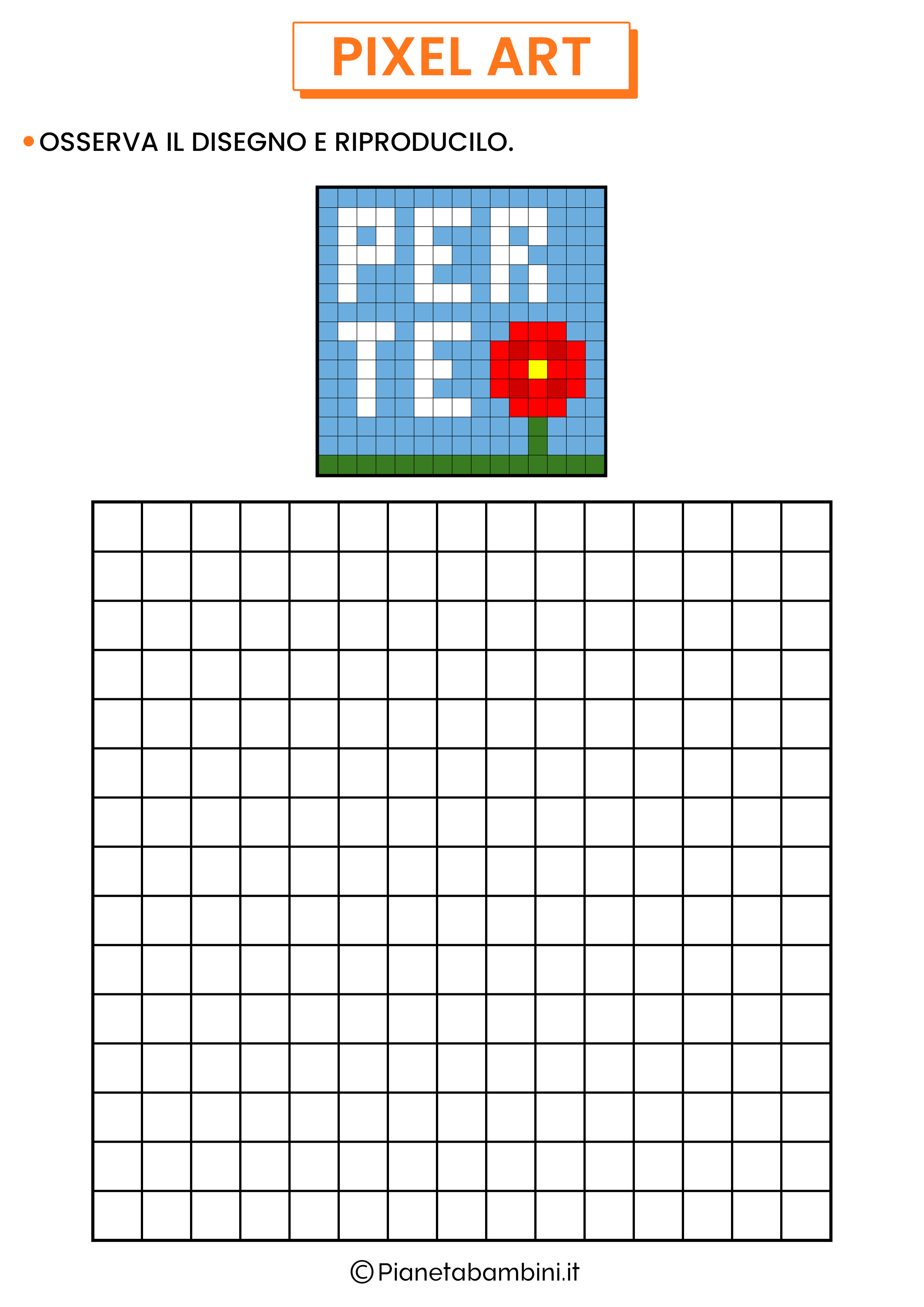 Pixel Art Festa della Mamma da stampare 02