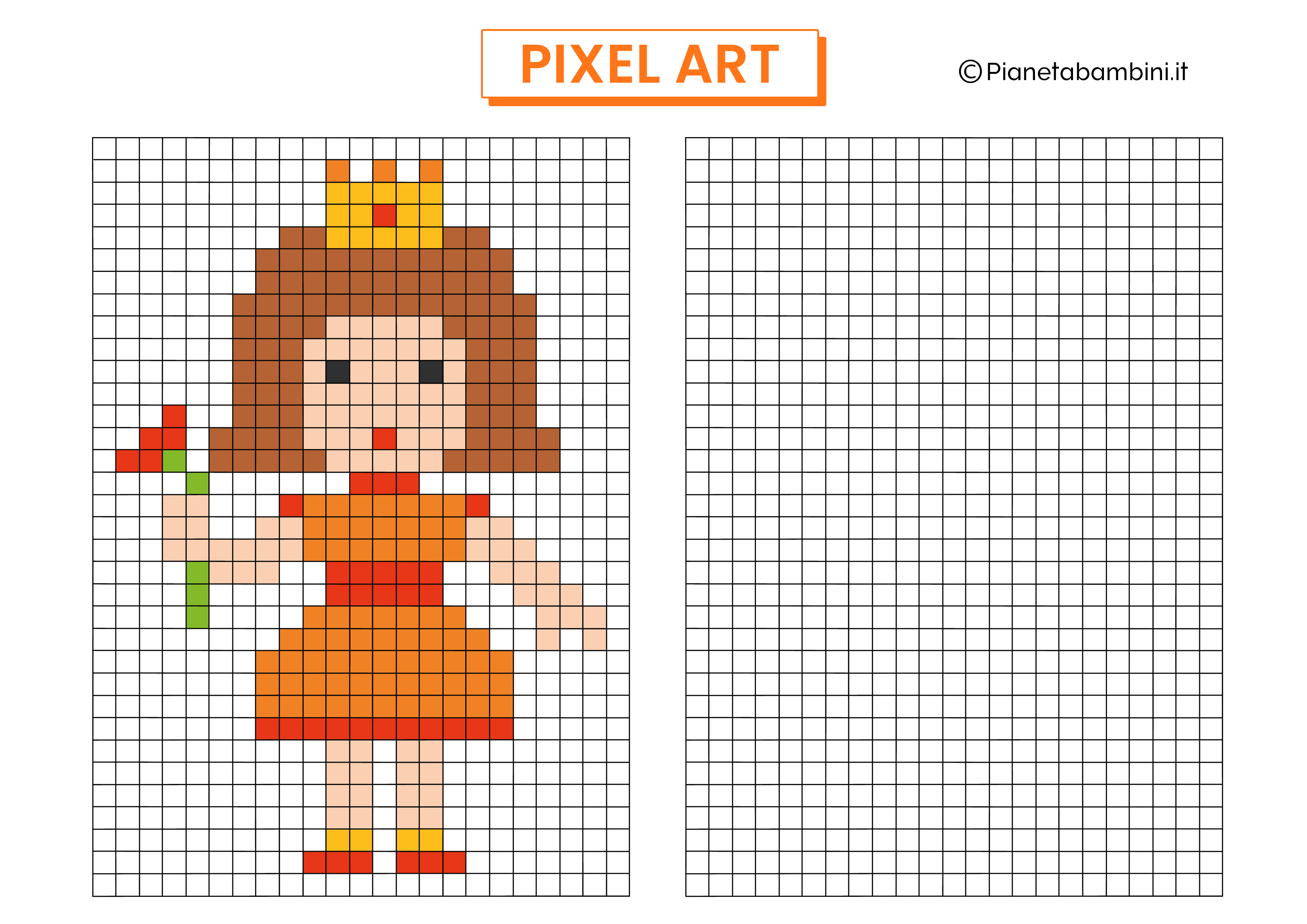 Pixel Art Festa della Mamma da stampare e copiare 01