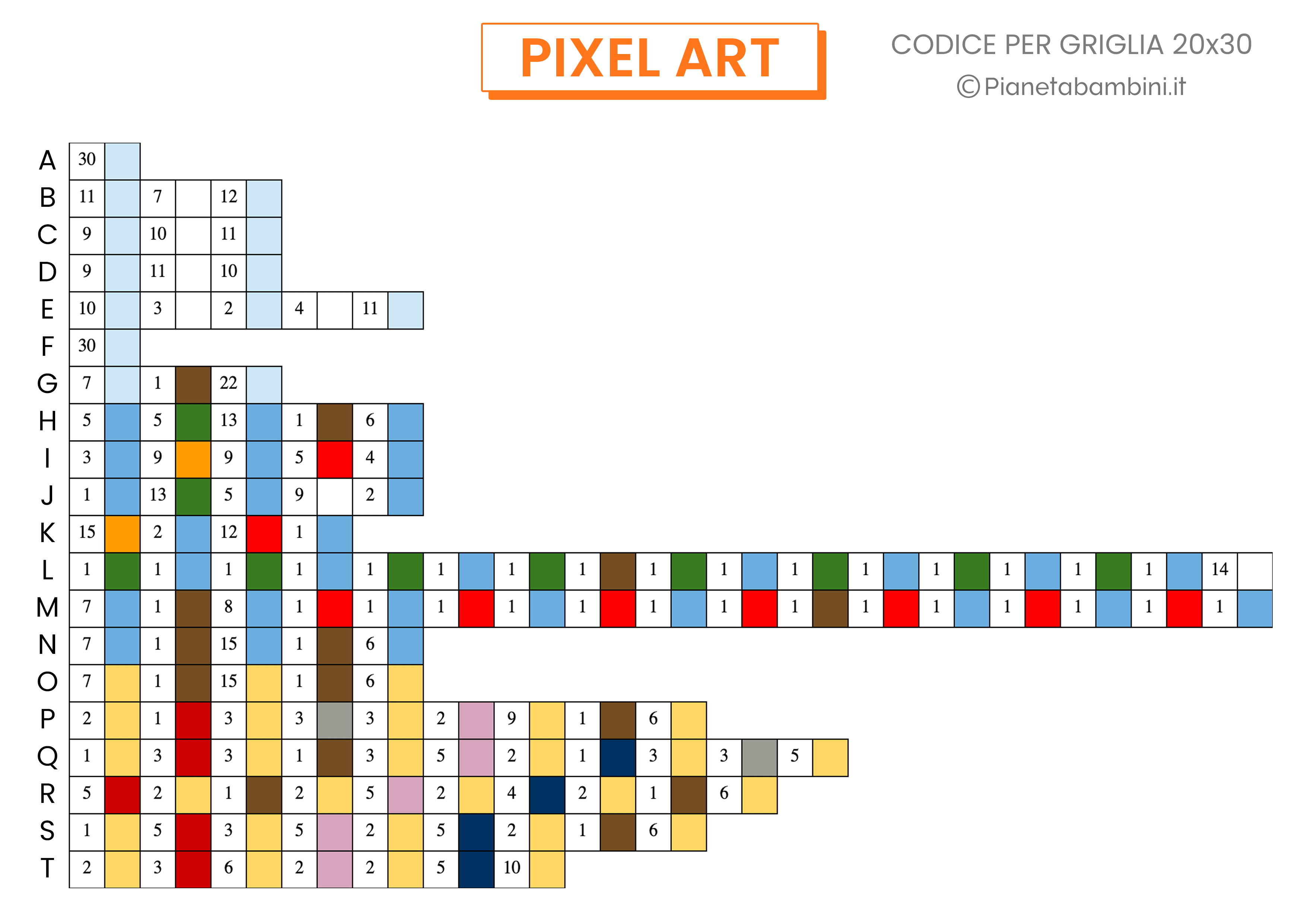 Pixel Art estate codice difficile 01