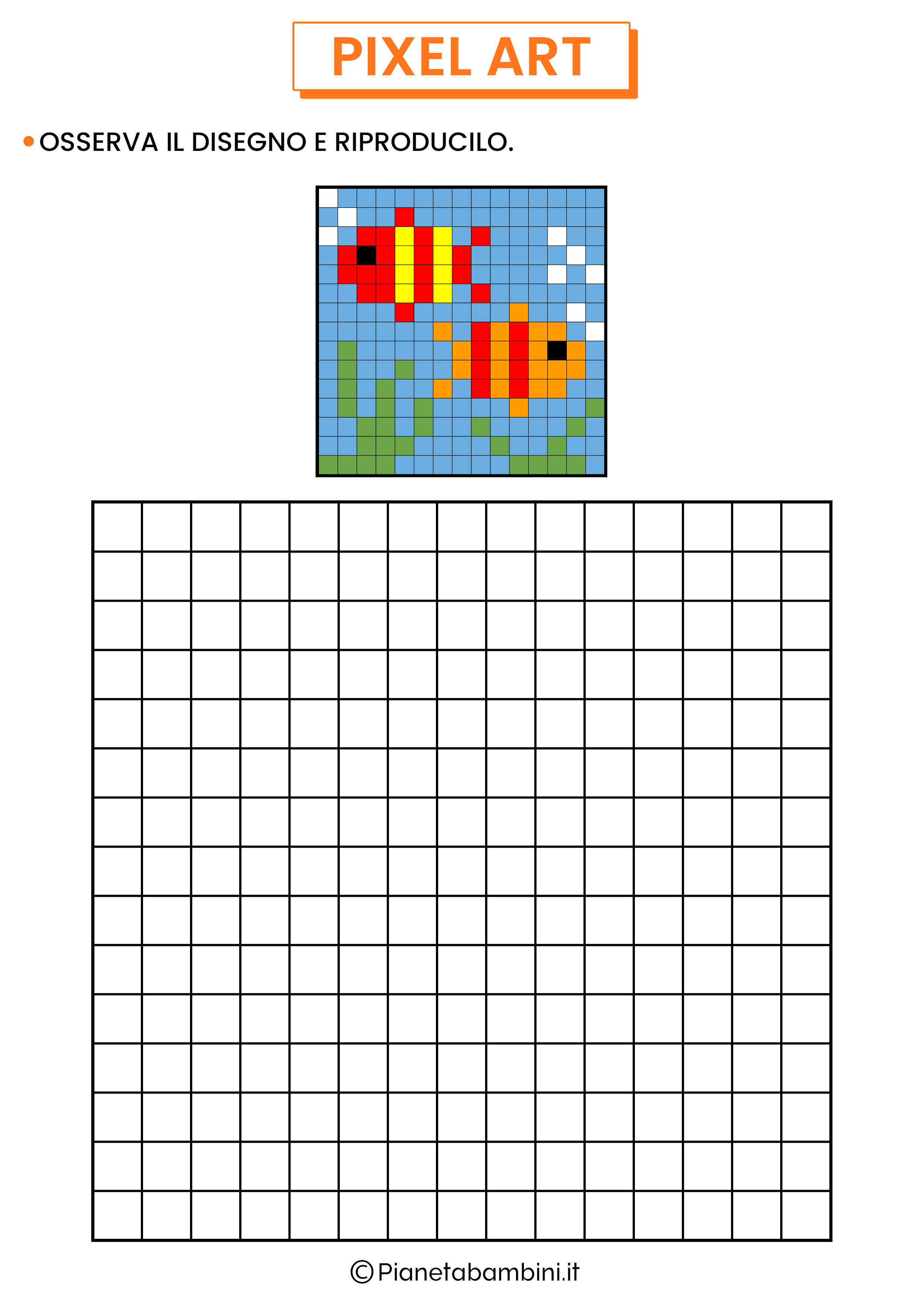 Pixel Art pesci da copiare