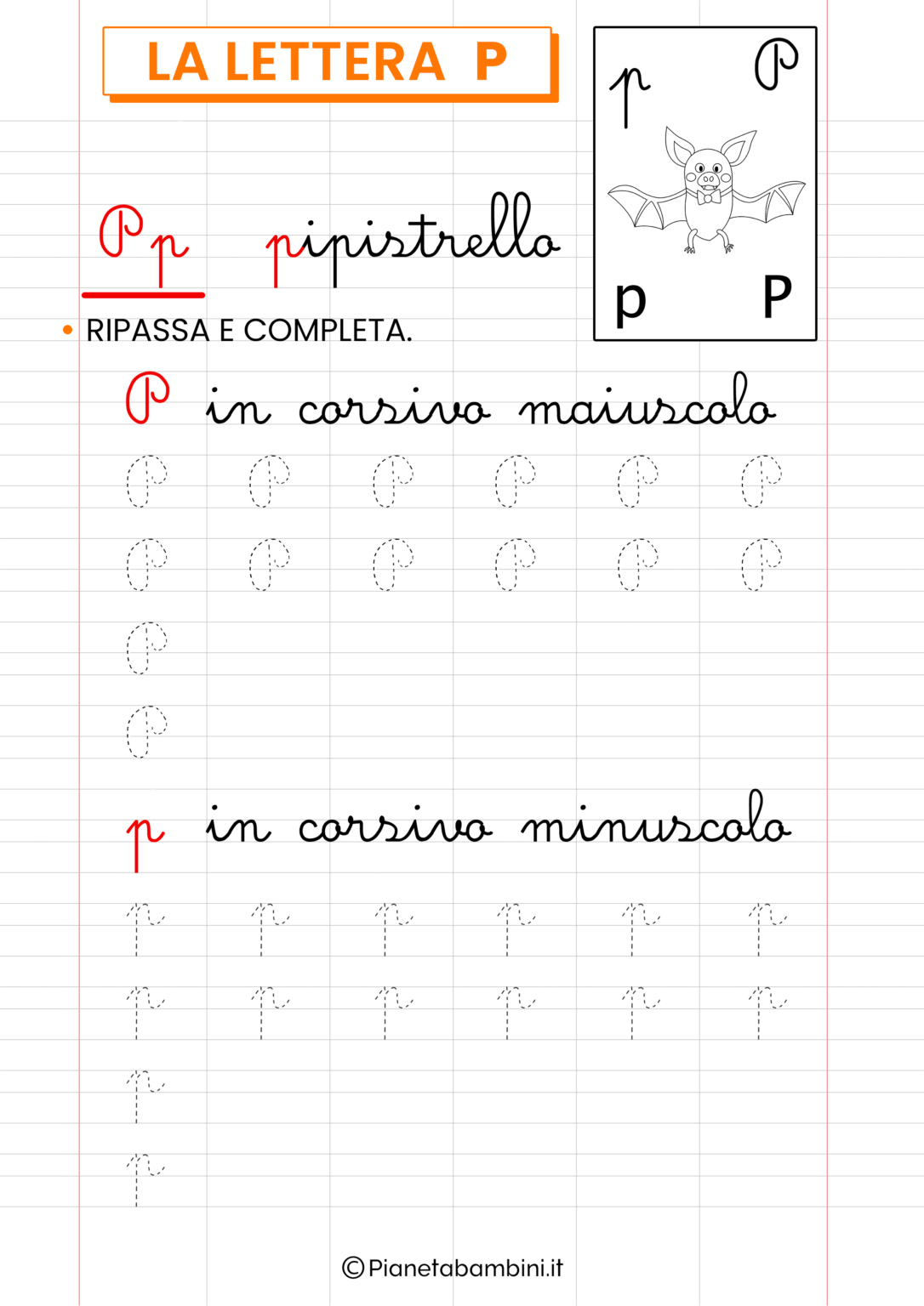 Schede sulla Lettera P per la Classe Prima Schede sulla Lettera P per la Classe Prima