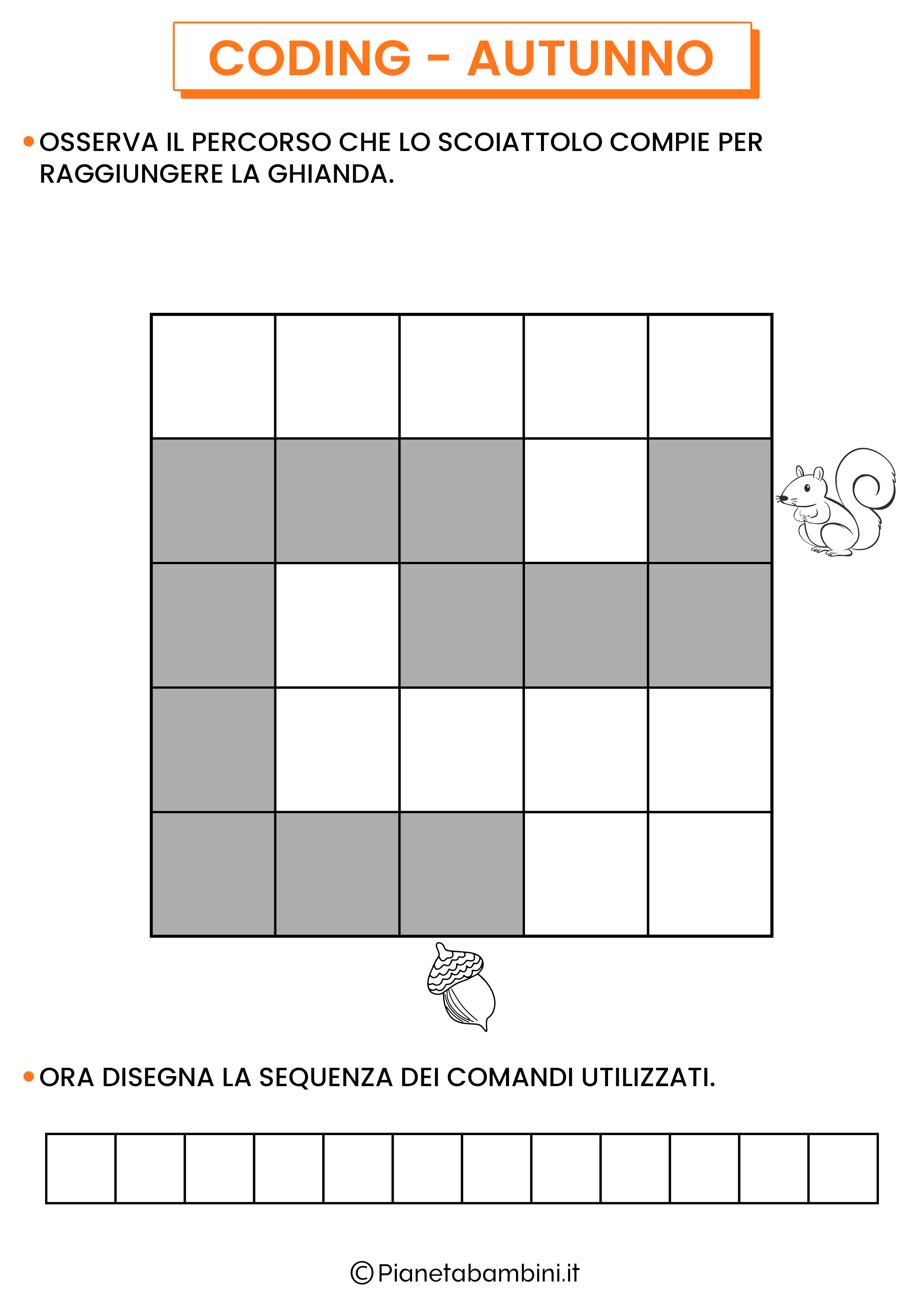 Schede Di Coding Sull Autunno PianetaBambini it