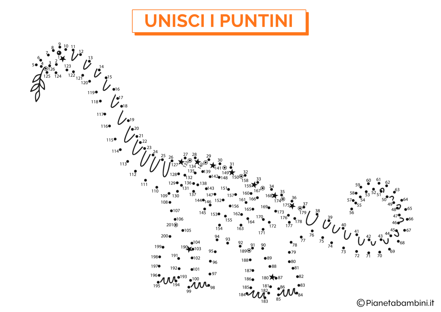Unisci i Puntini sui Dinosauri da Stampare per Bambini | PianetaBambini.it