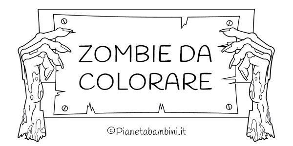 Disegni di zombie da stampare e colorare gratis