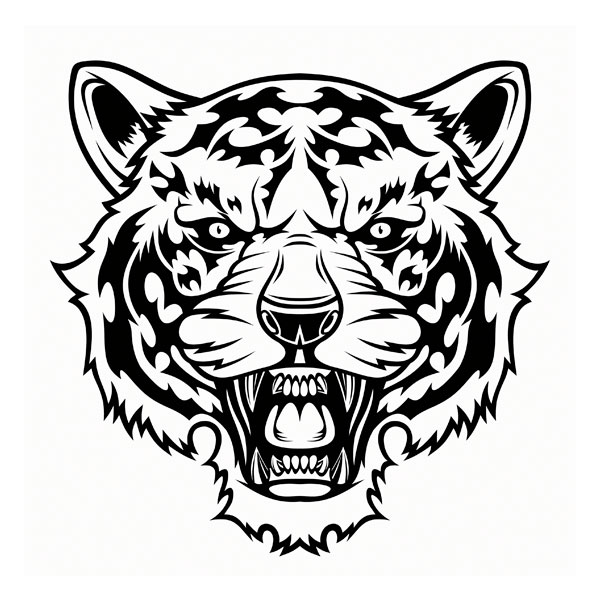 Maschera della tigre cattiva da stampare e ritagliare