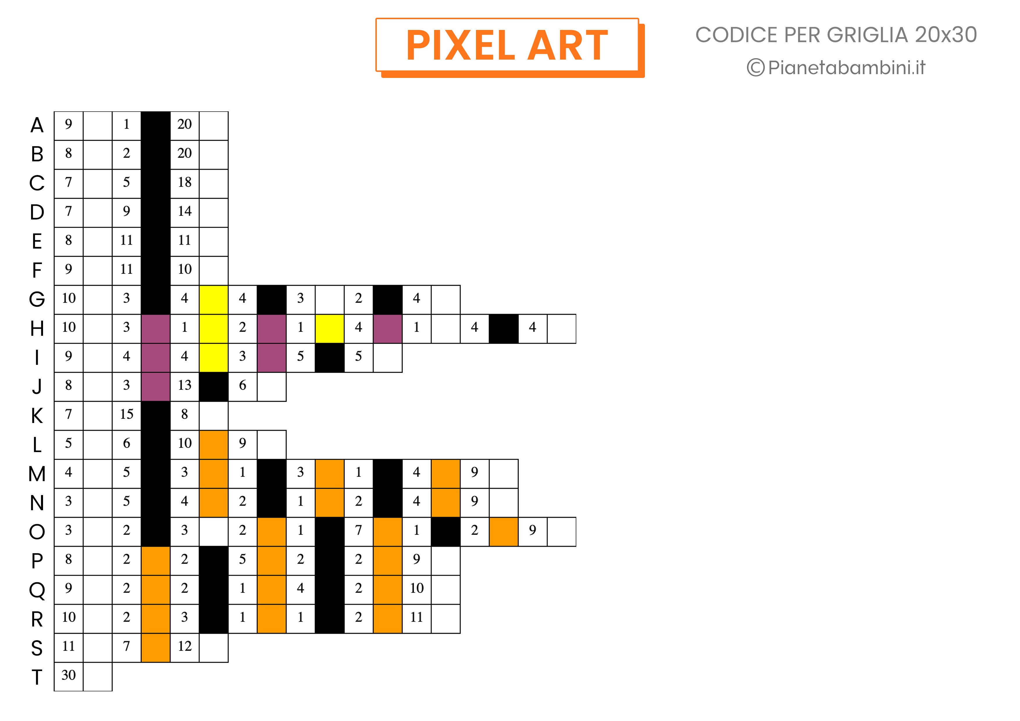 Pixel Art Halloween codice difficile da stampare 01