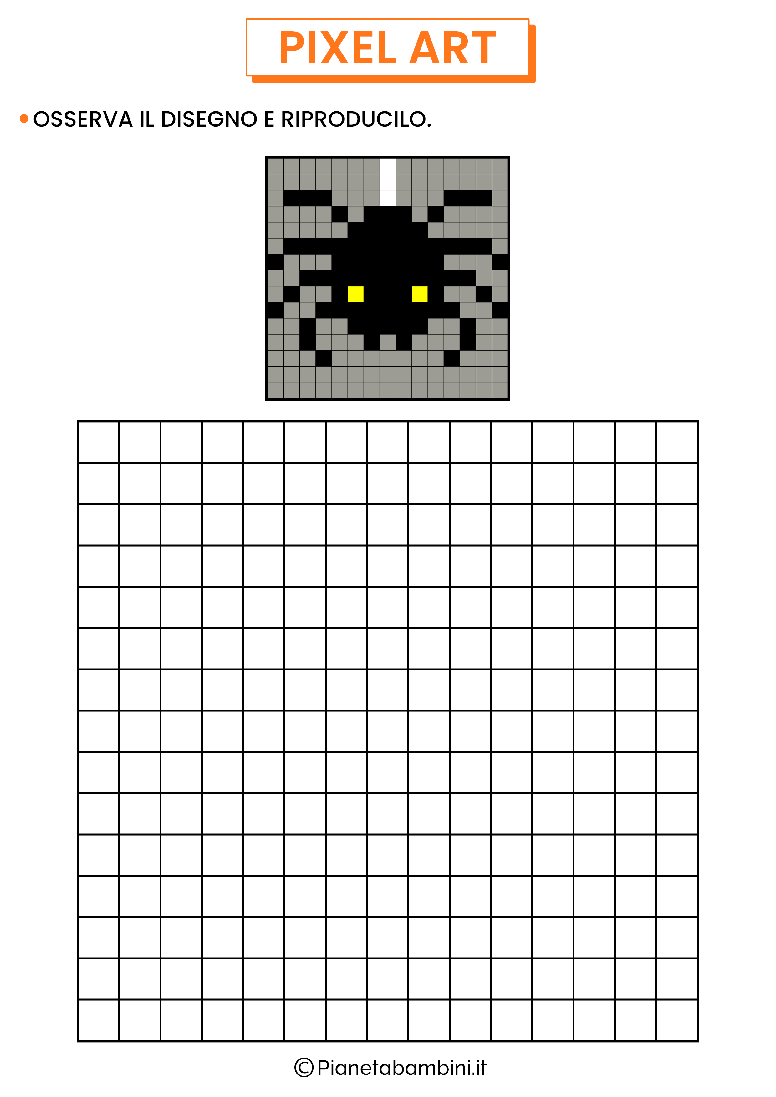Pixel Art ragno da copiare