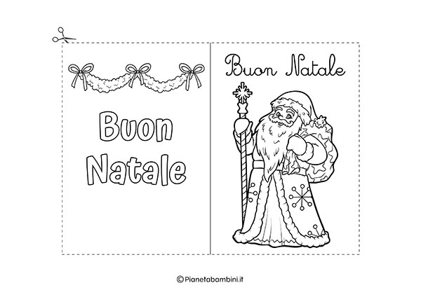 Modello di biglietto di Natale da stampare gratis e colorare n.23