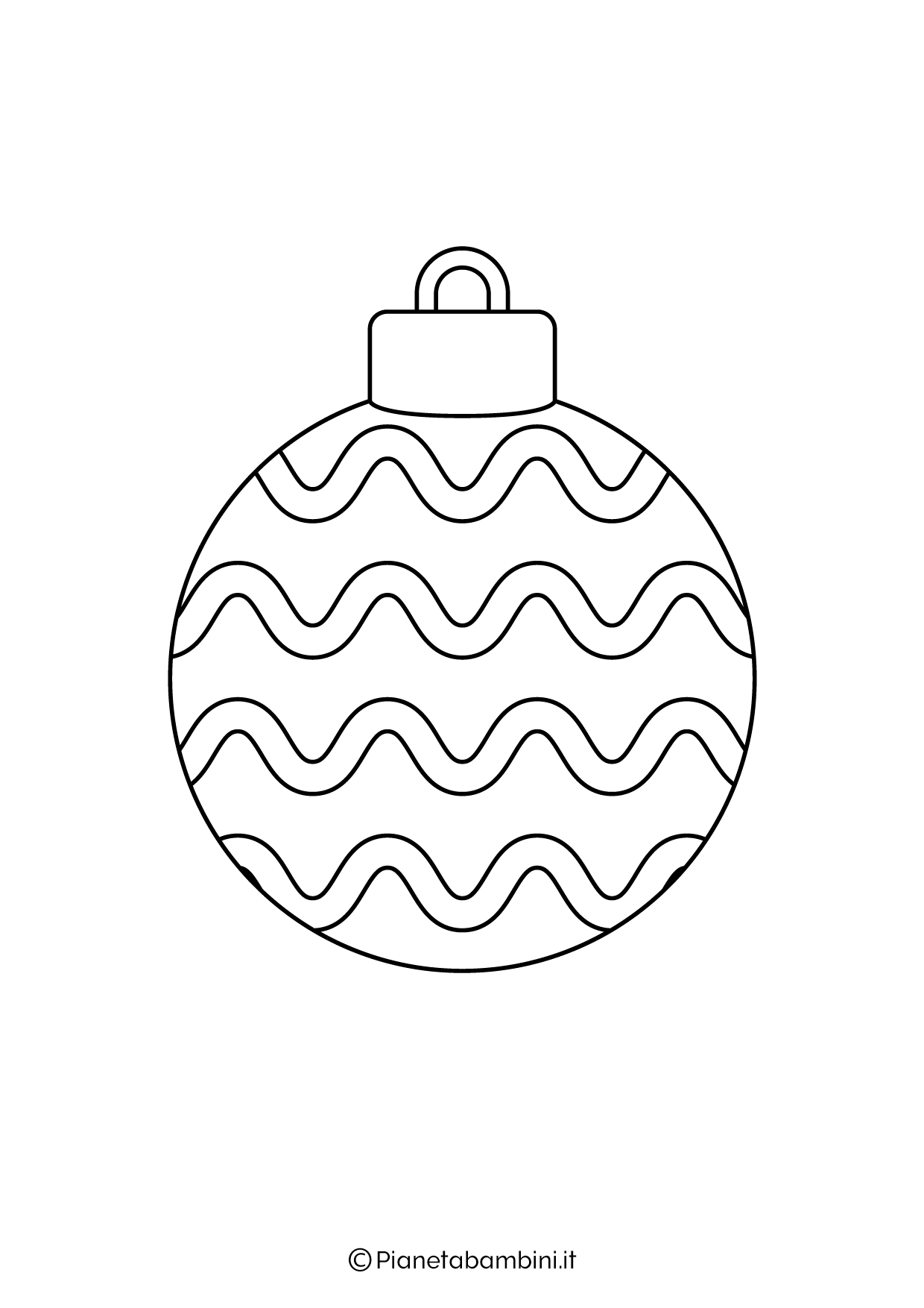Disegno di pallina di Natale grande da colorare 03