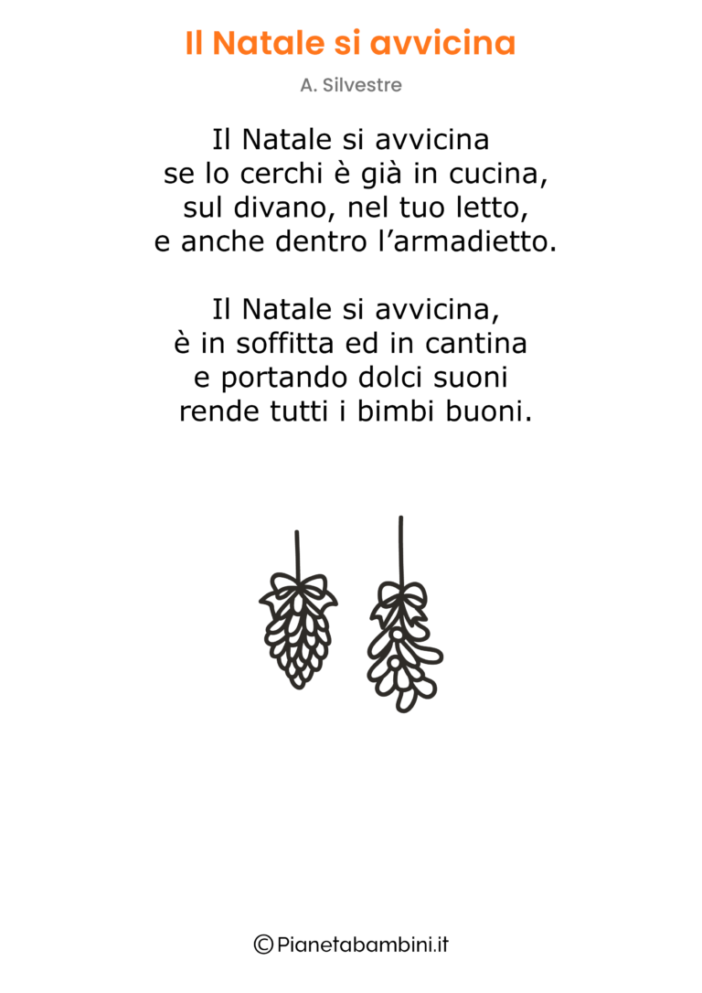 20 Poesie Di Natale Brevi | PianetaBambini.it