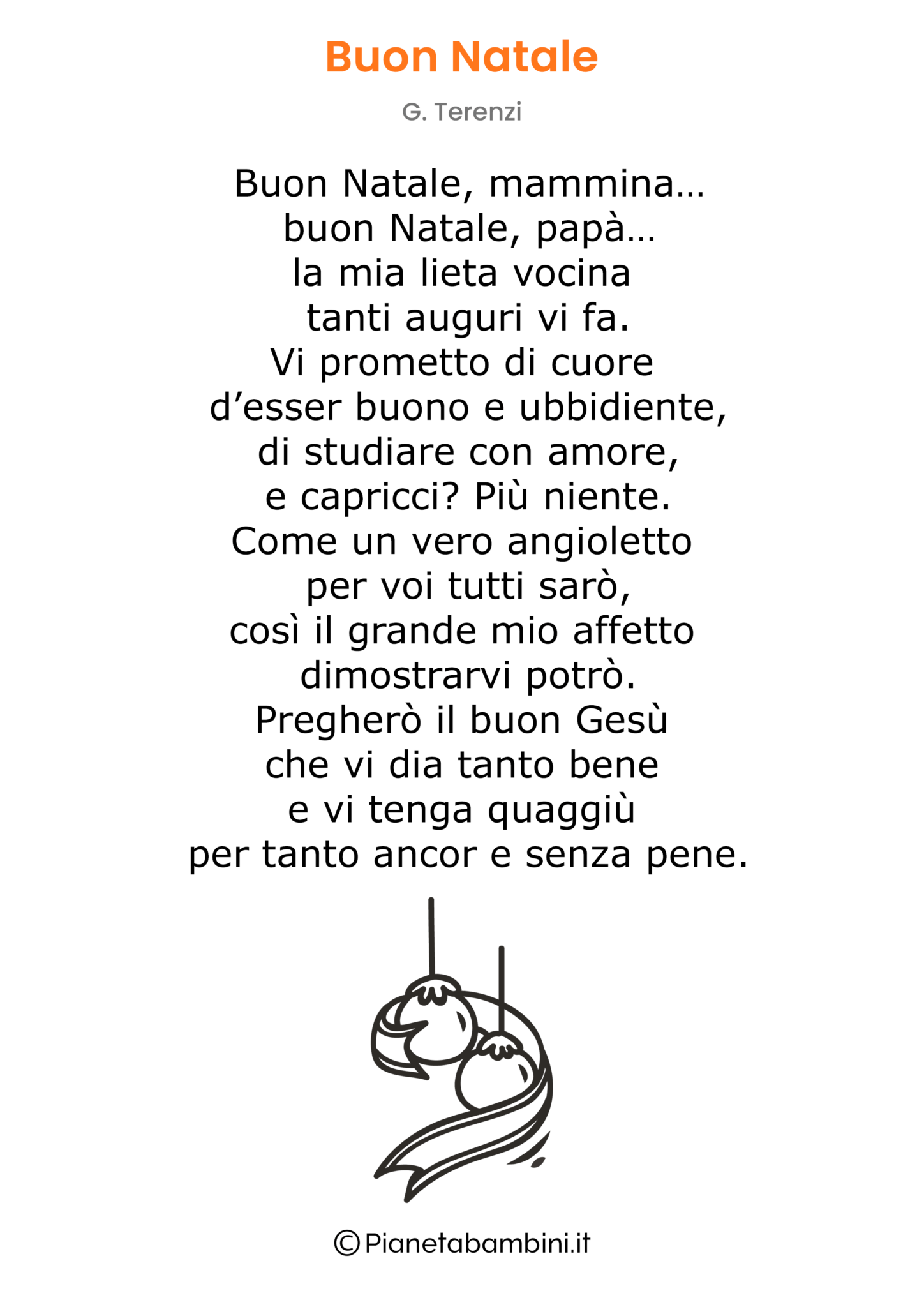 20 Poesie Di Natale Brevi | PianetaBambini.it