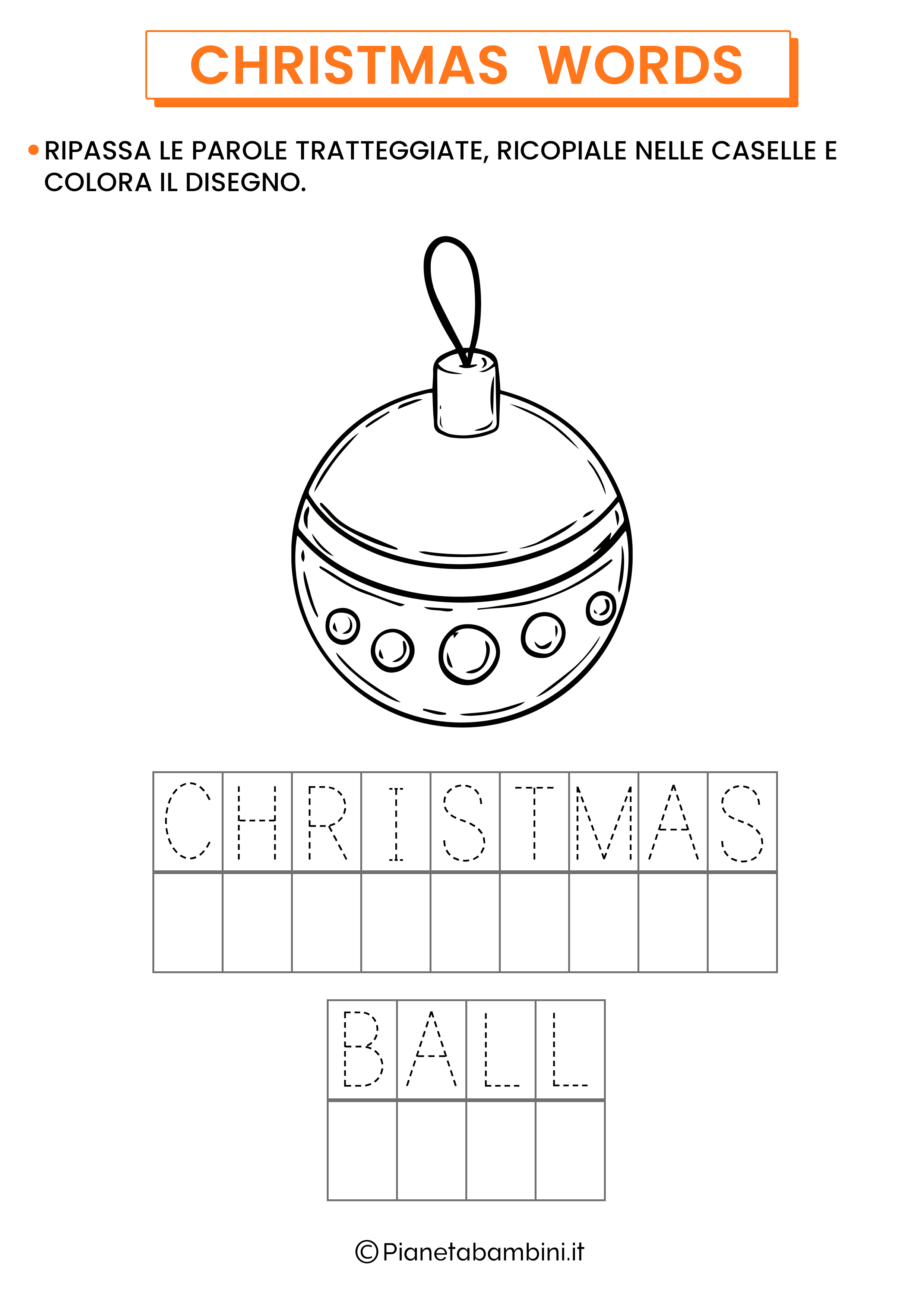Parole del Natale in inglese da stampare 04