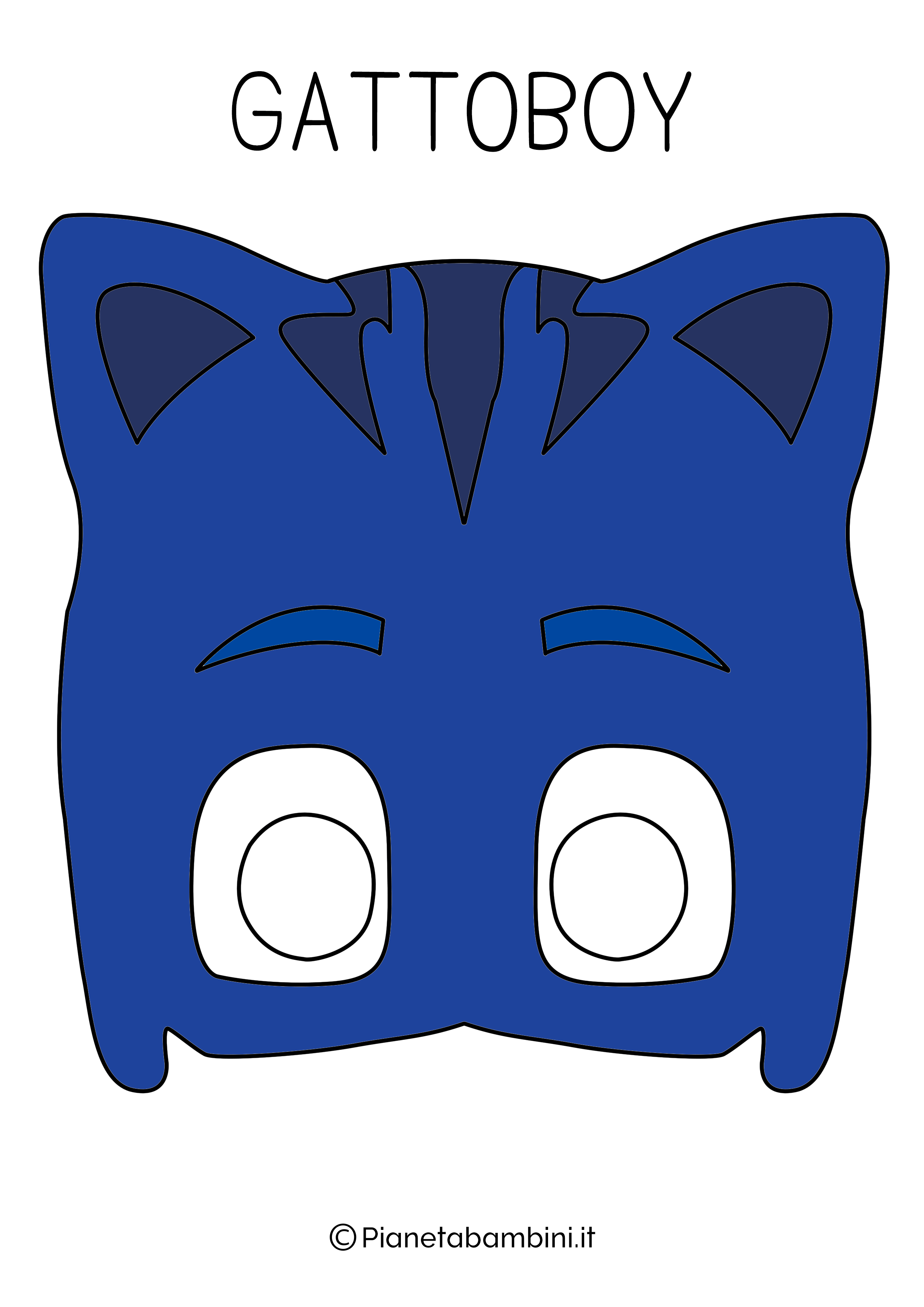 Maschera Gattoboy Super Pigiamini Da stampare