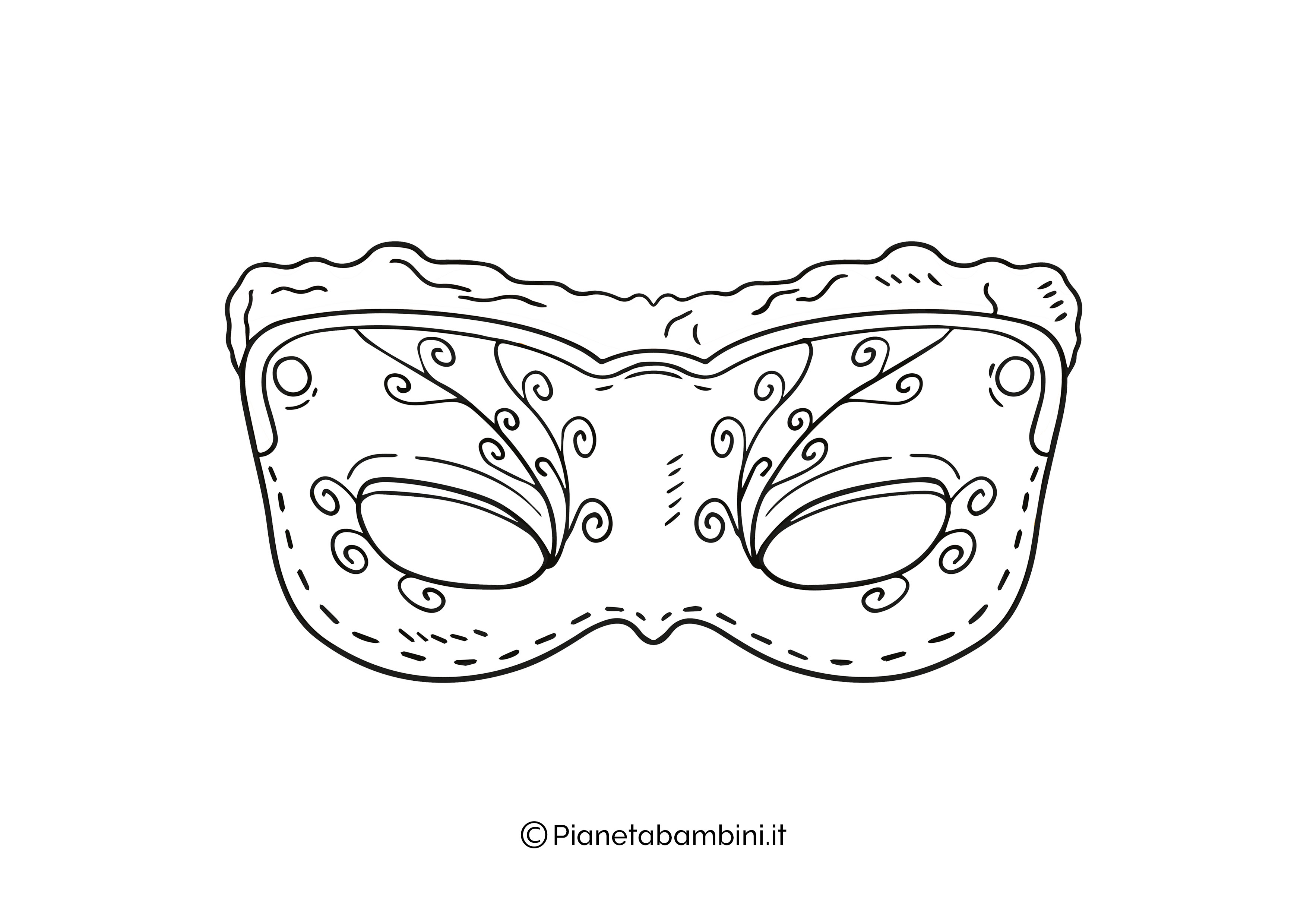Maschera Veneziana da stampare e colorare 09