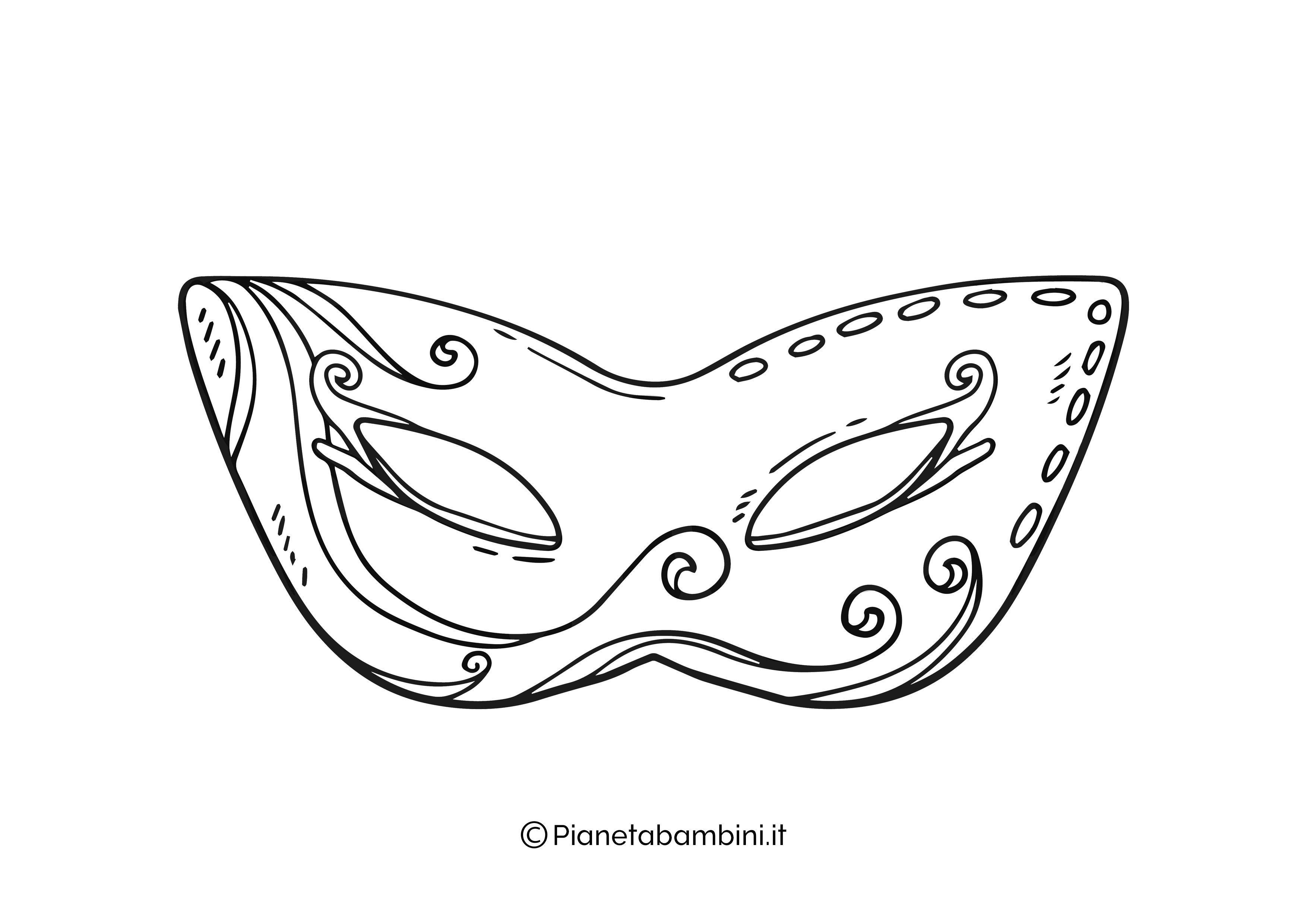Maschera Veneziana da stampare e colorare 12