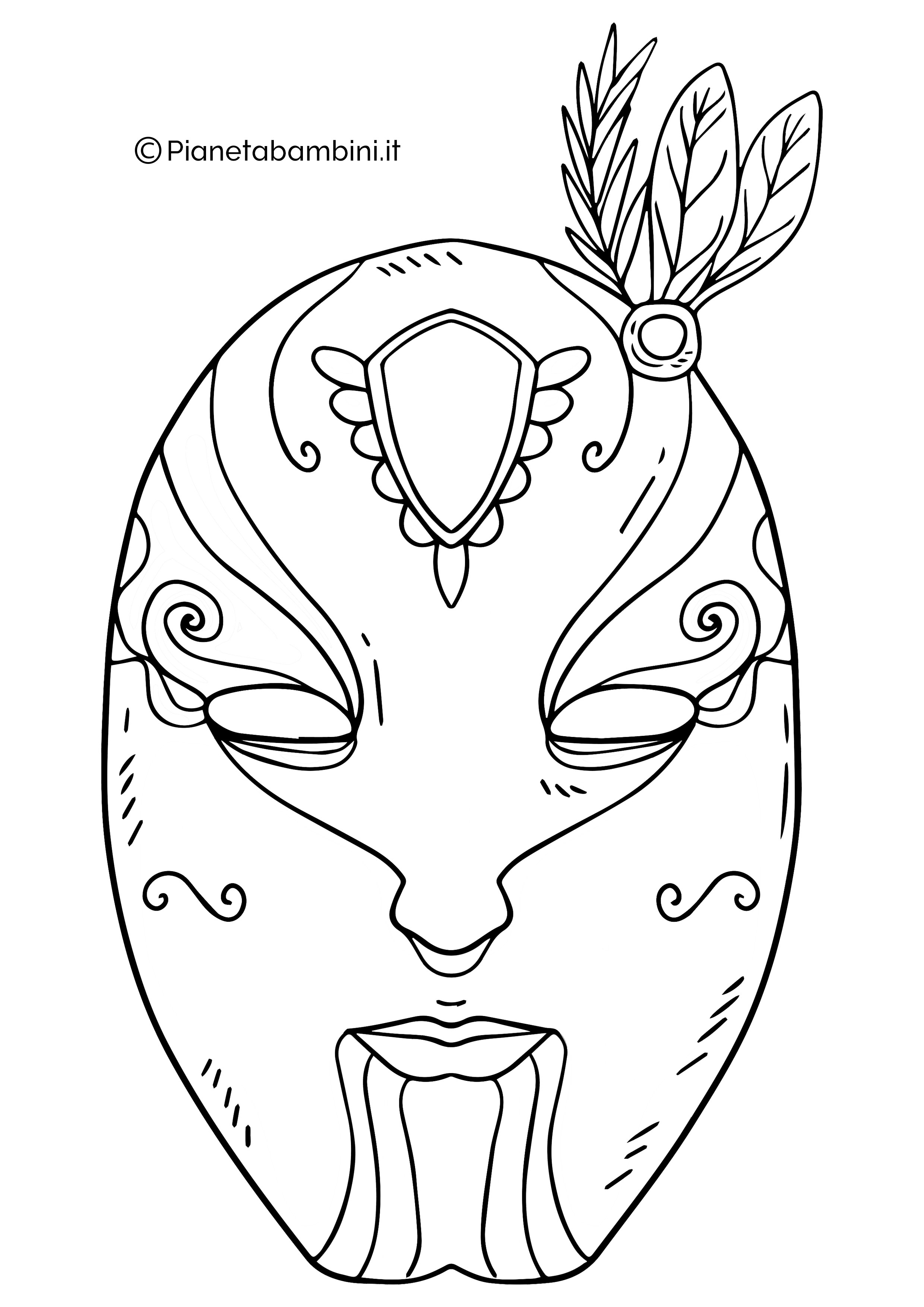 Maschera Veneziana da stampare e colorare 17