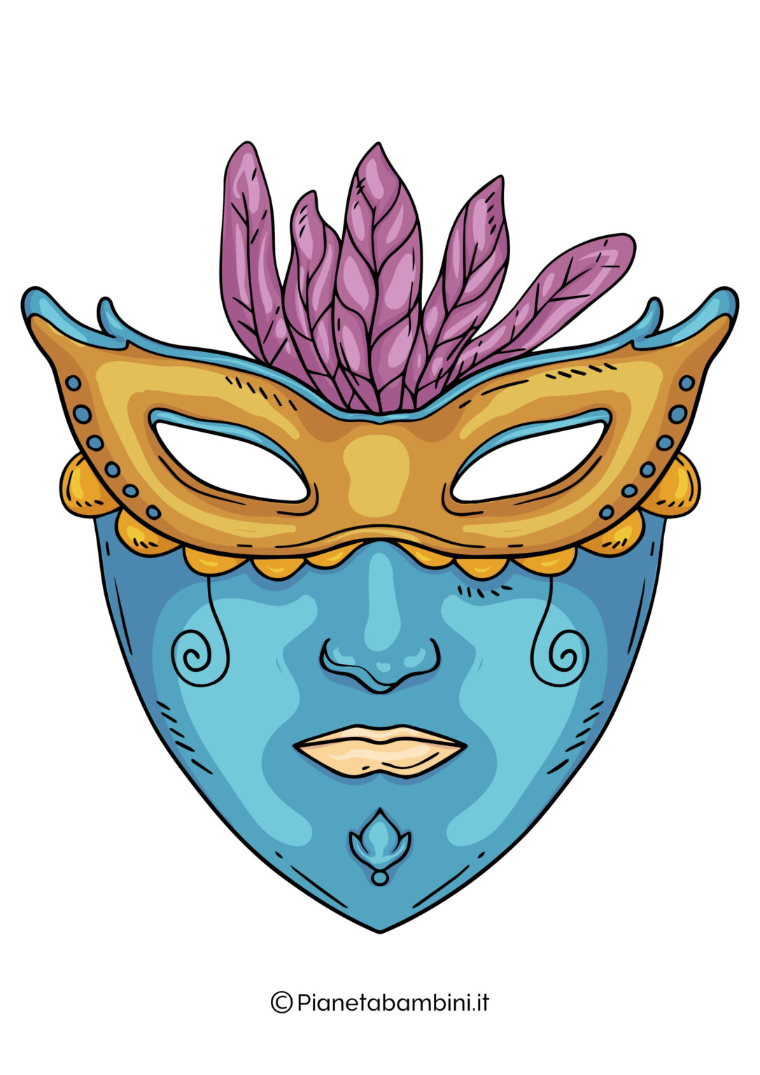 Maschere Veneziane Fai Da Te Da Stampare PianetaBambini it