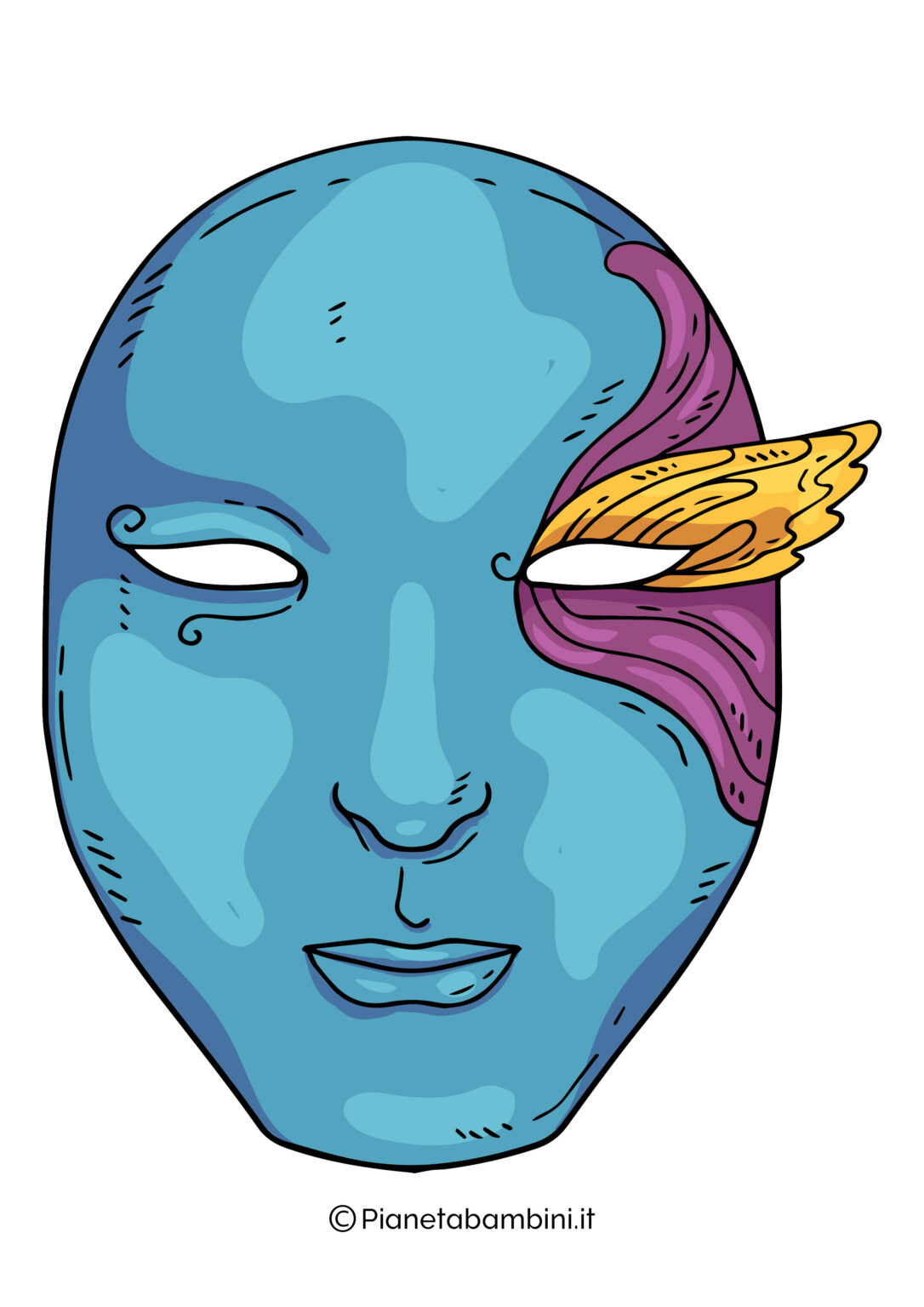 Maschere Veneziane Fai Da Te Da Stampare PianetaBambini it