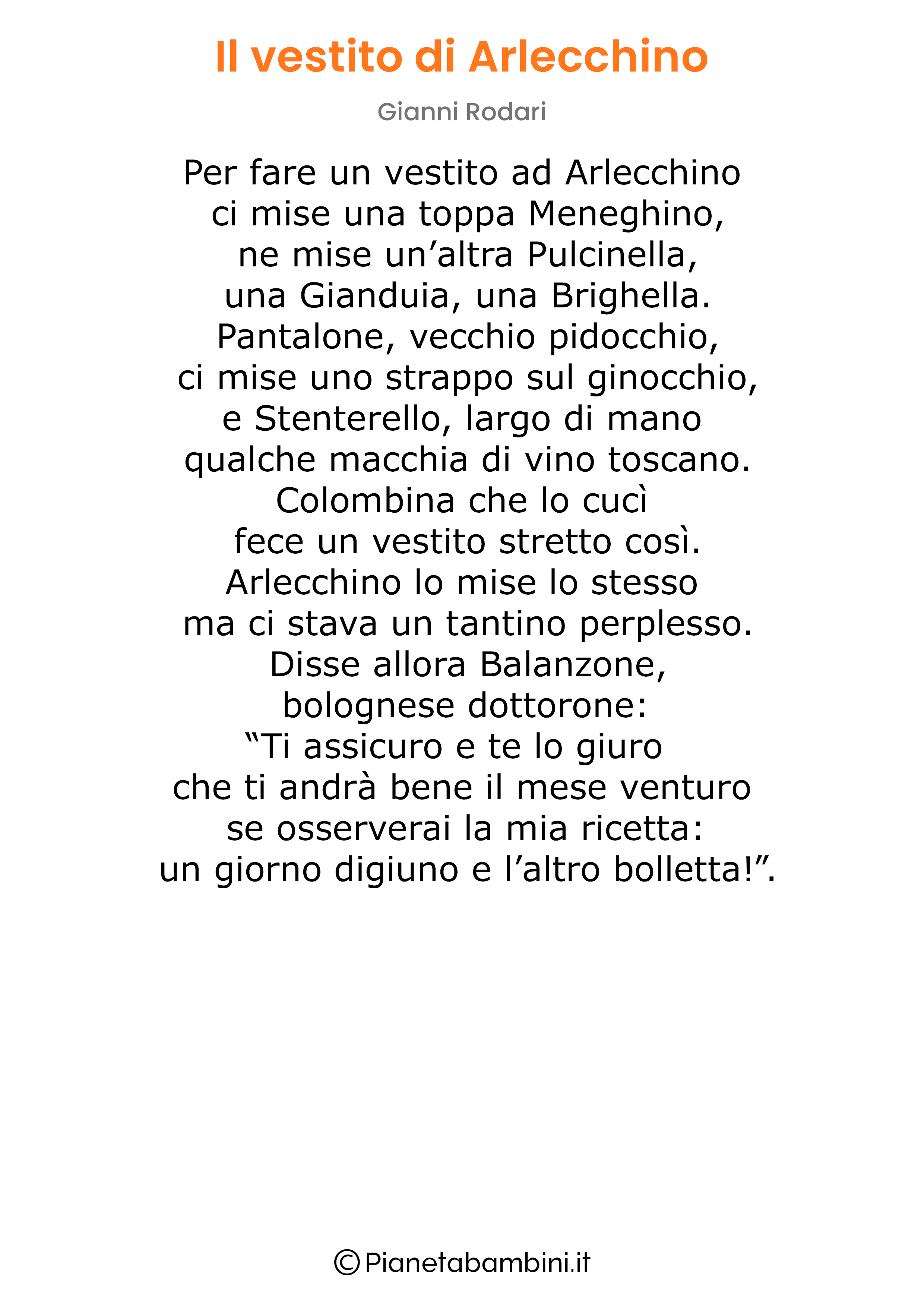 Poesia Carnevale Gianni Rodari da stampare 03
