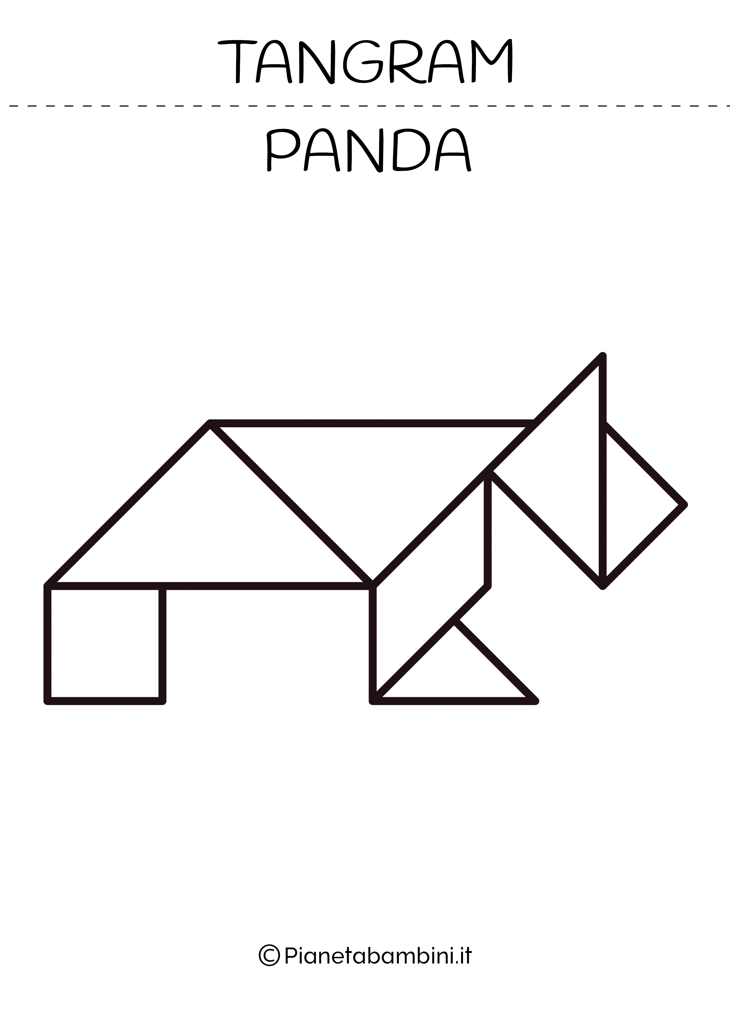 Tangram panda da stampare