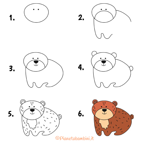 Disegnare un orso passo dopo passo