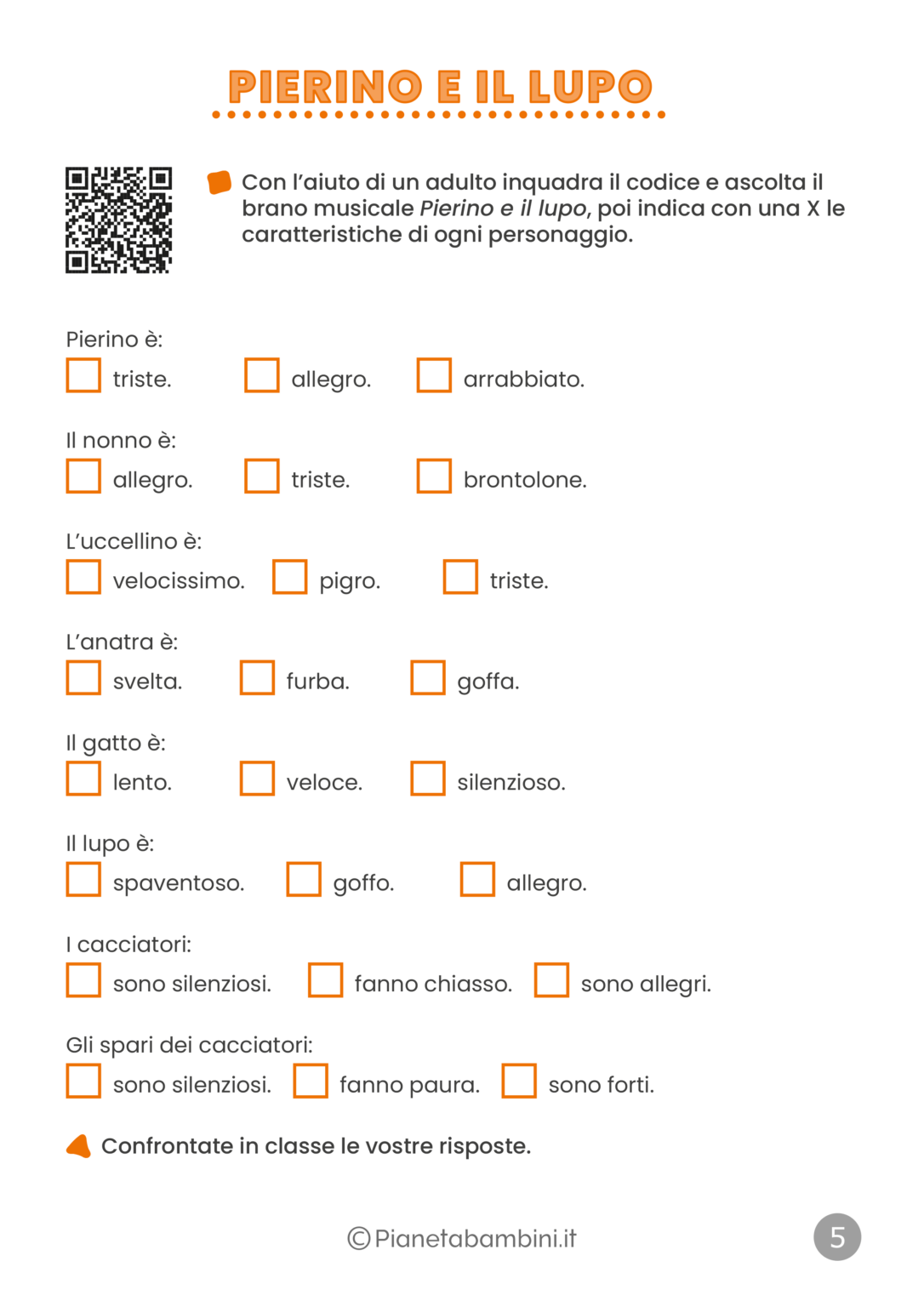 Pierino e il Lupo Schede Didattiche