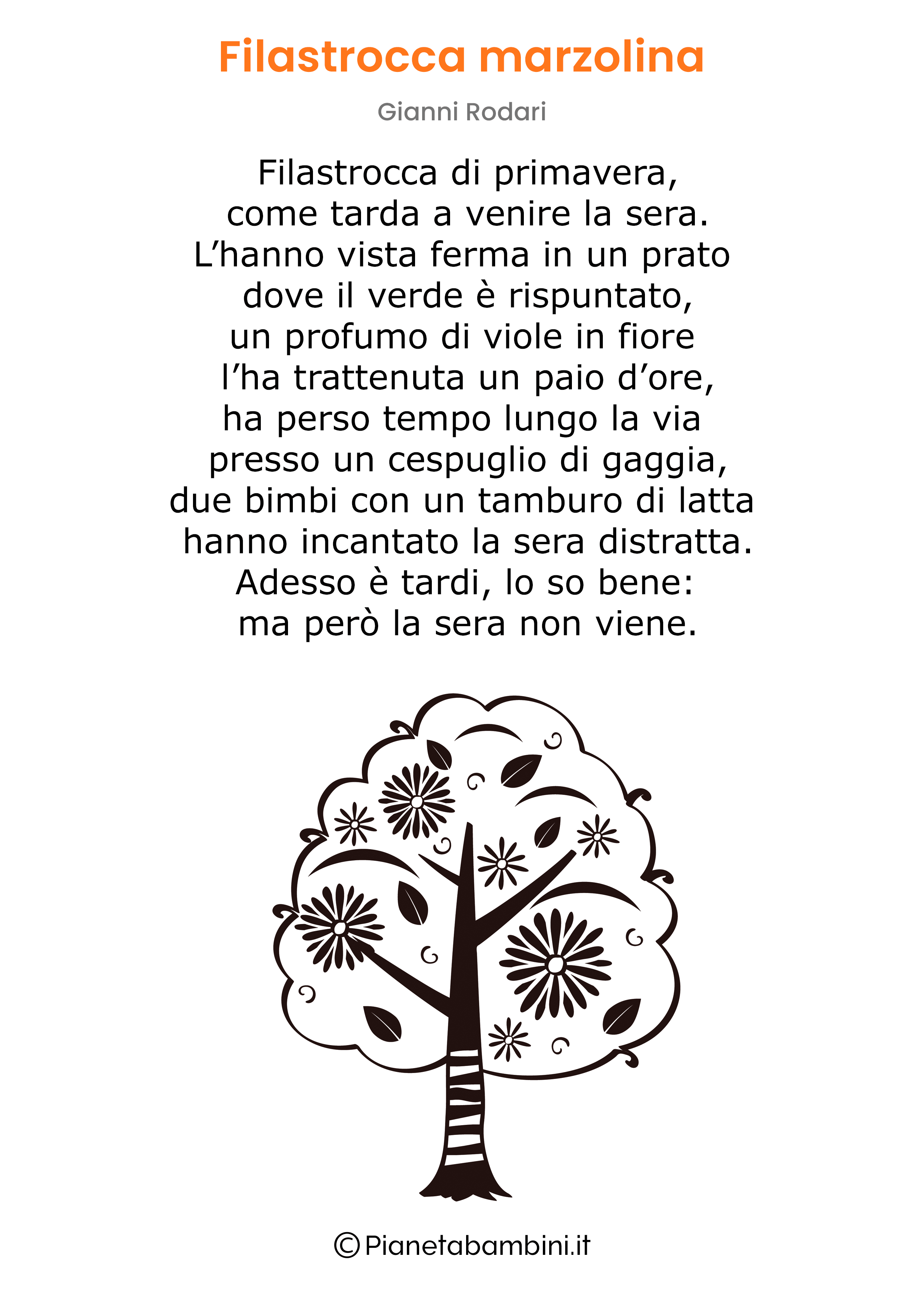 Poesia primavera Gianni Rodari da stampare 02