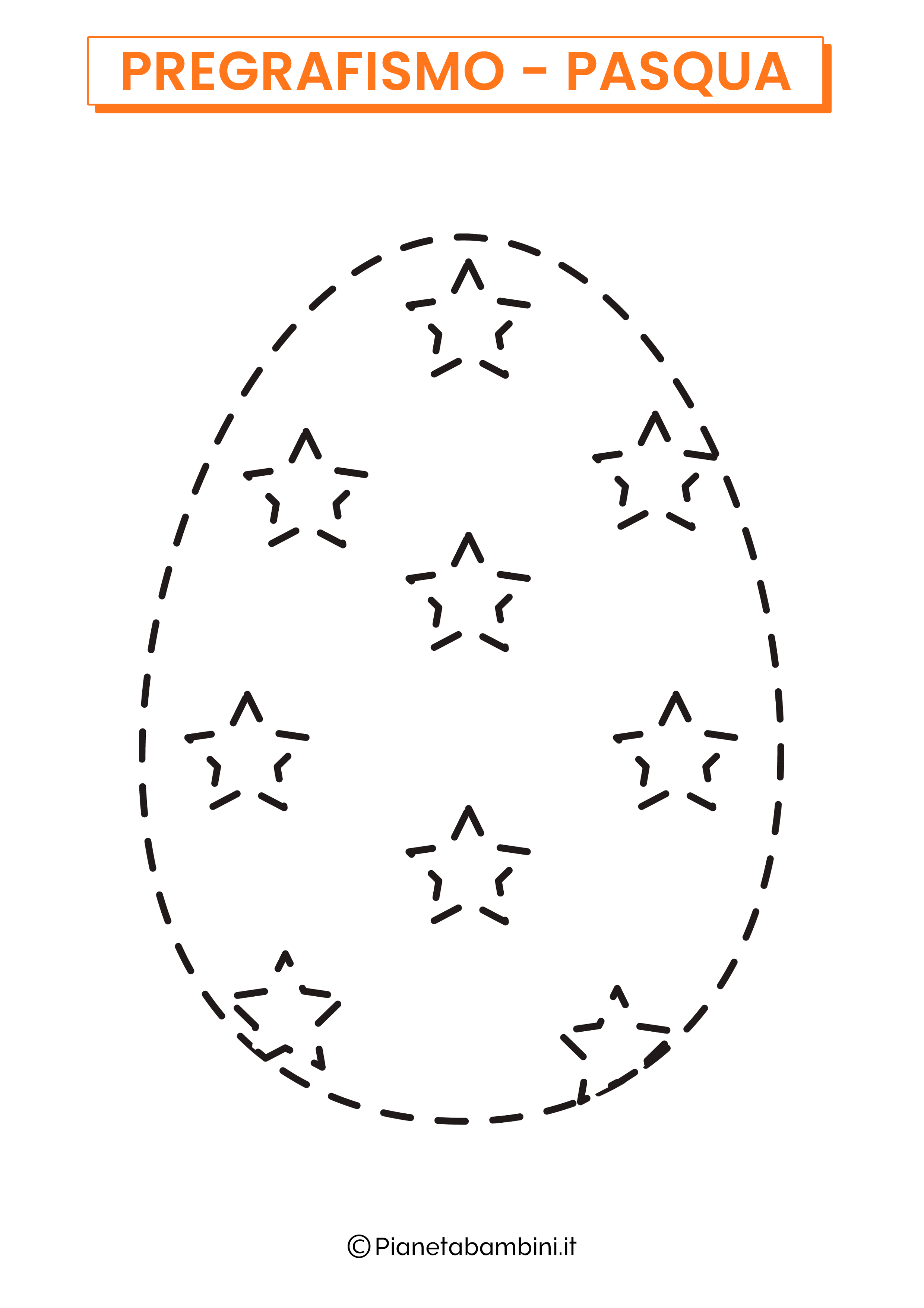 Scheda di pregrafismo sull'uovo di Pasqua 05