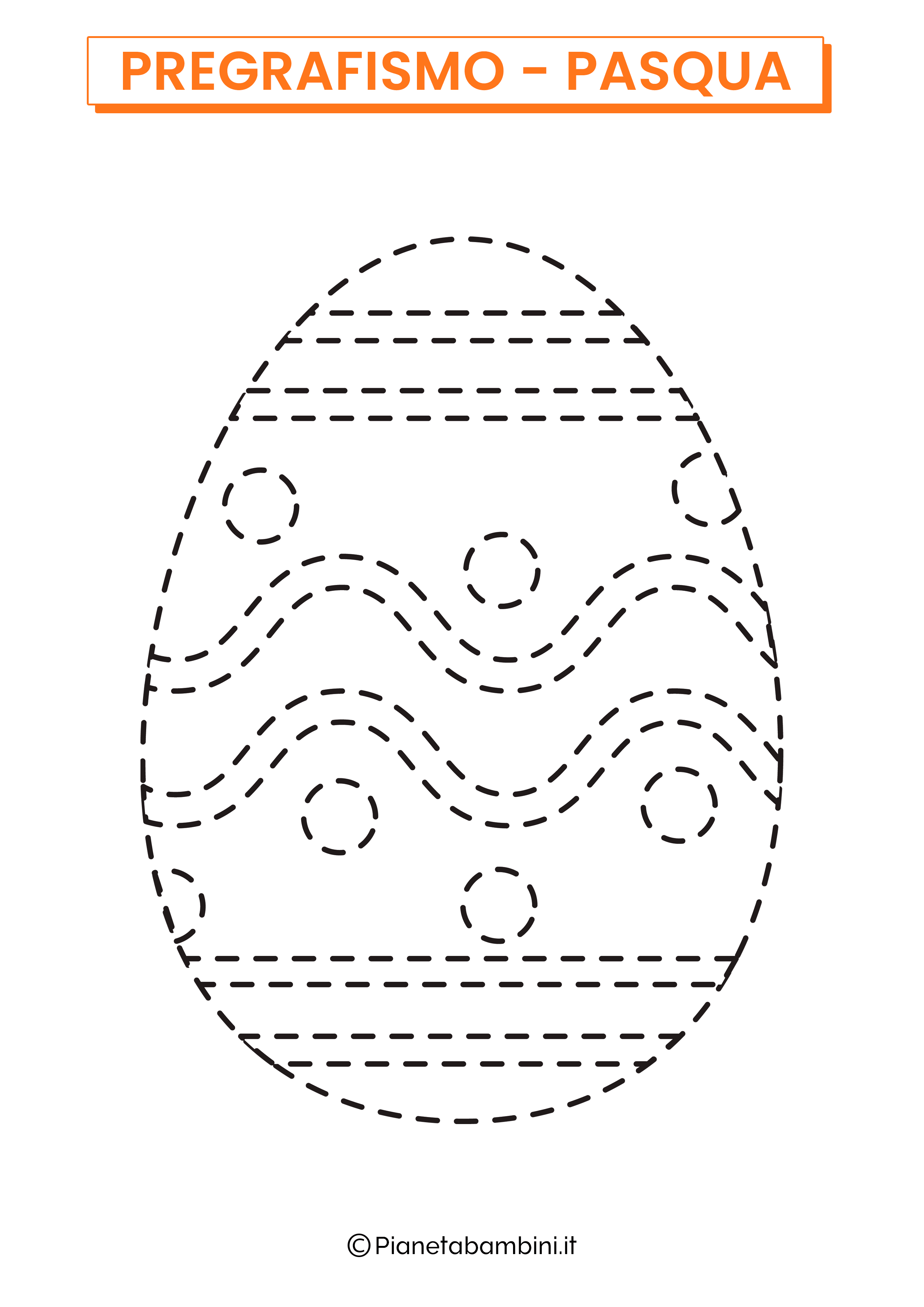 Scheda di pregrafismo sull'uovo di Pasqua 08