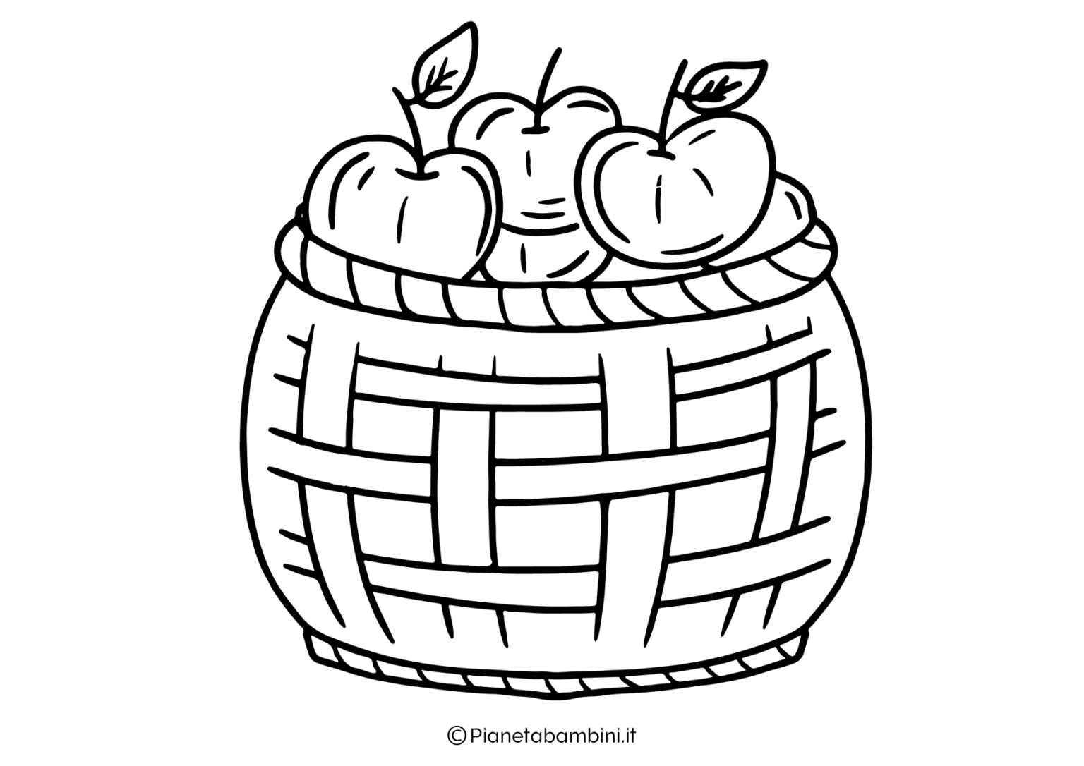 12 Disegni Di Cesti Di Frutta Da Colorare PianetaBambini it