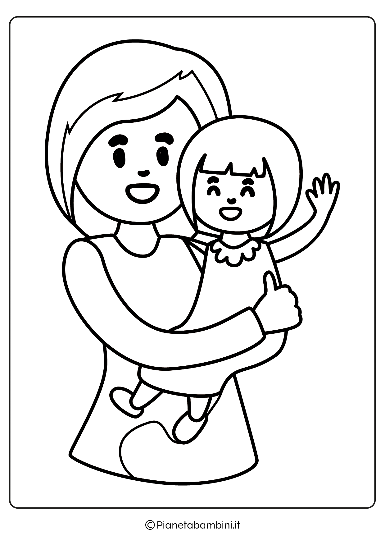 Illustrazione Festa della Mamma da colorare 32