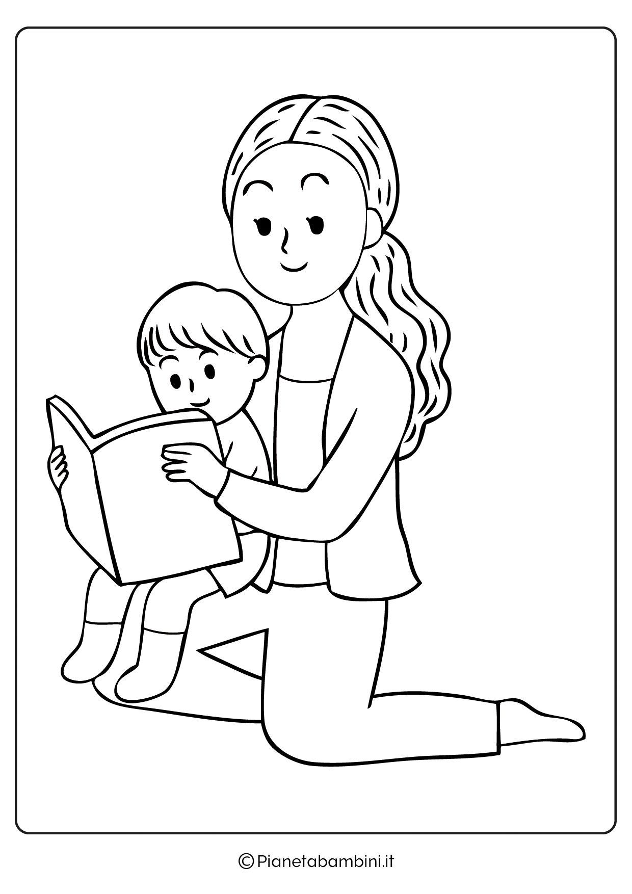 Illustrazione Festa della Mamma da colorare 33