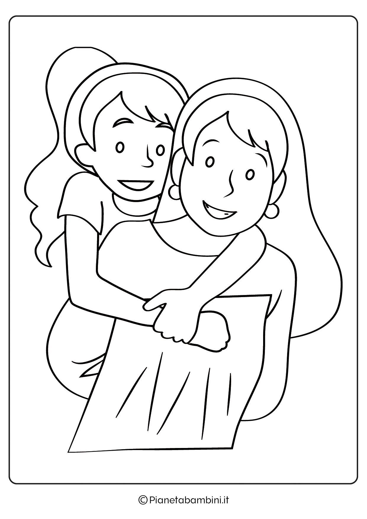 Illustrazione Festa della Mamma da colorare 36