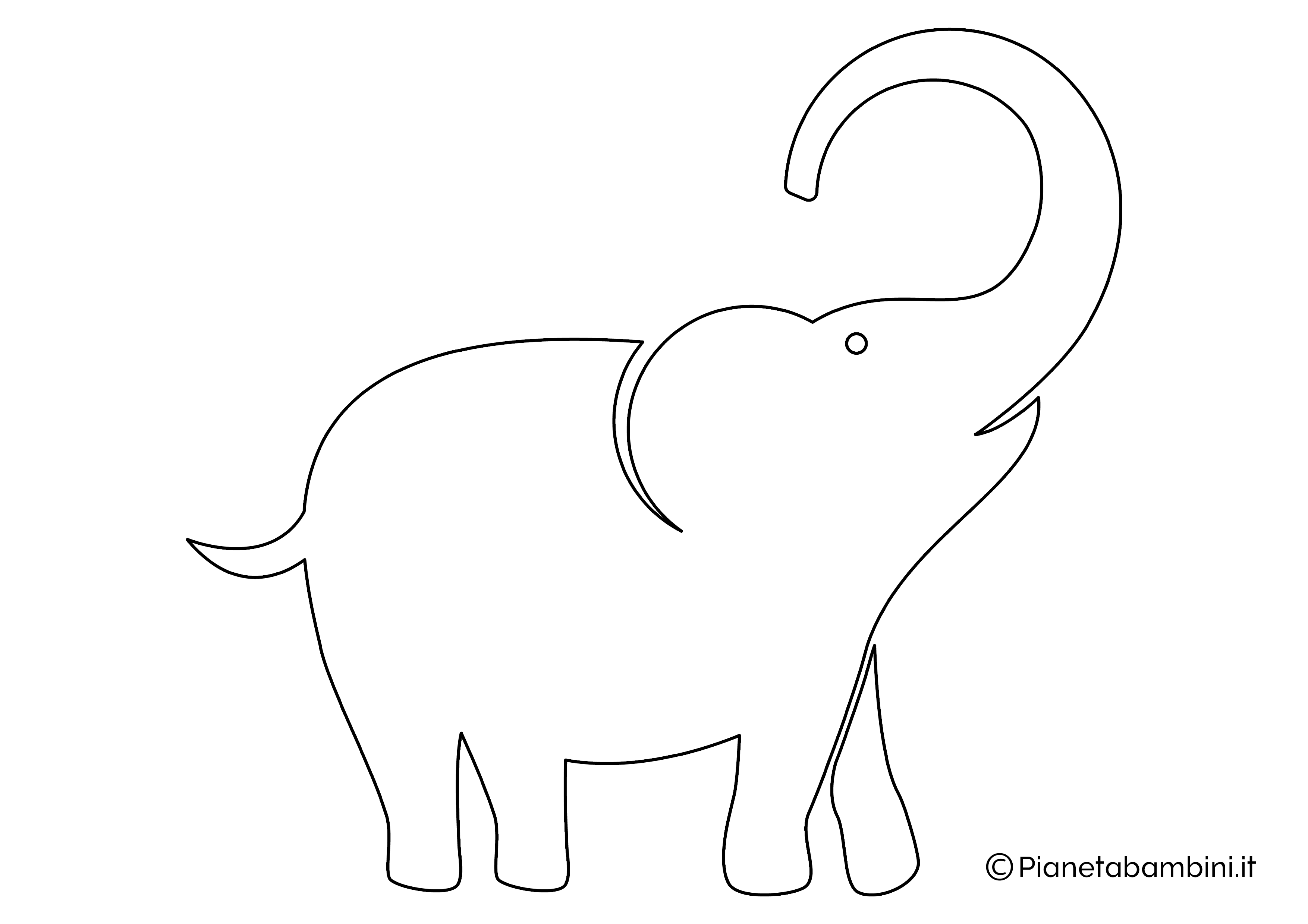 Sagoma elefante grande da stampare 11