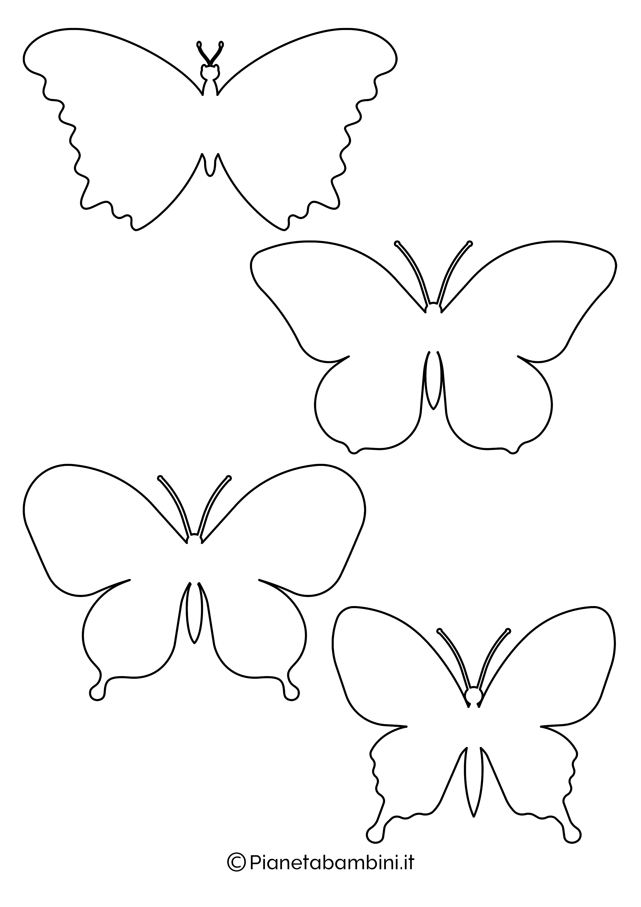 Sagome di farfalle piccole da stampare e ritagliare 02