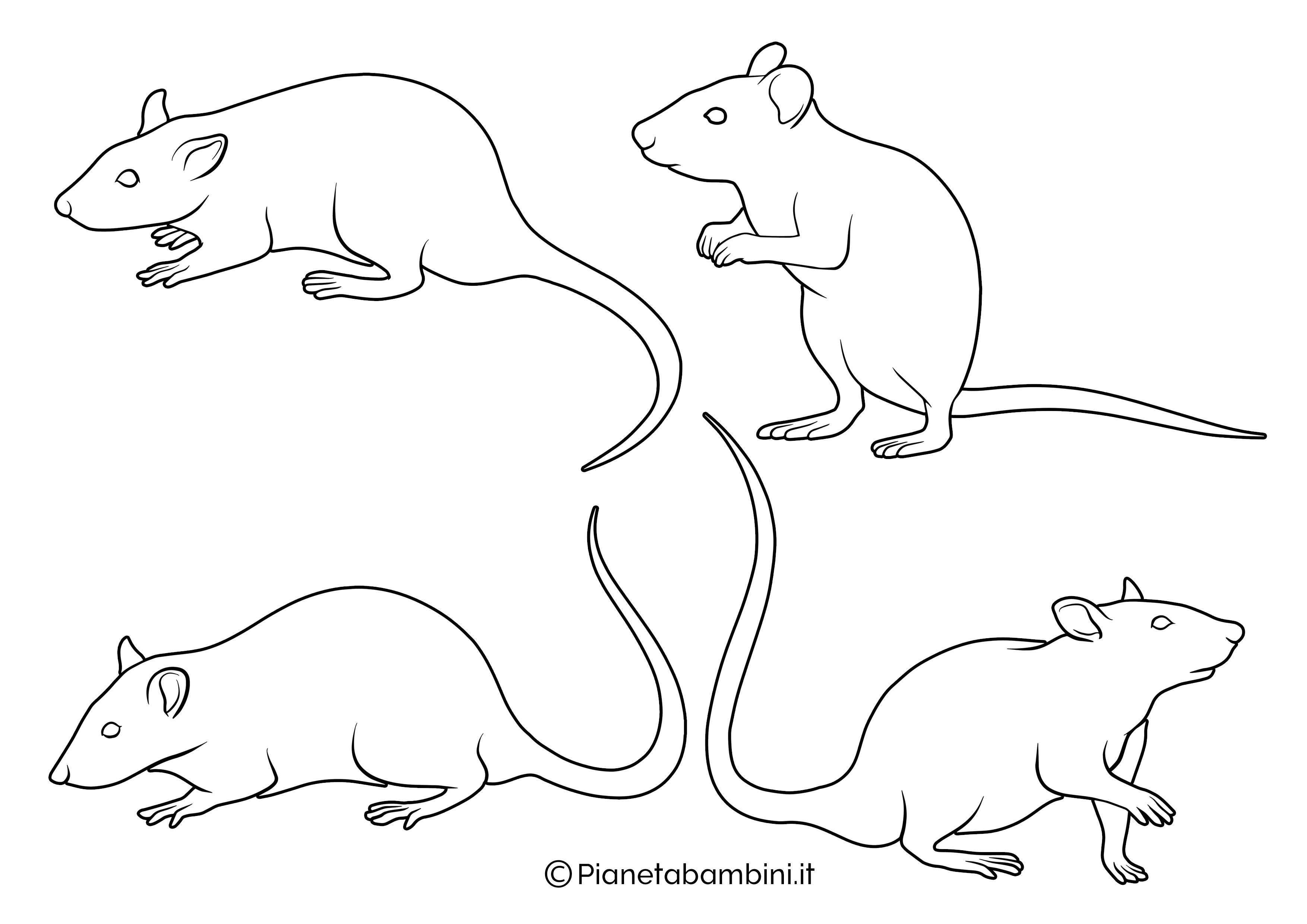 Sagome piccole di topi da ritagliare 1