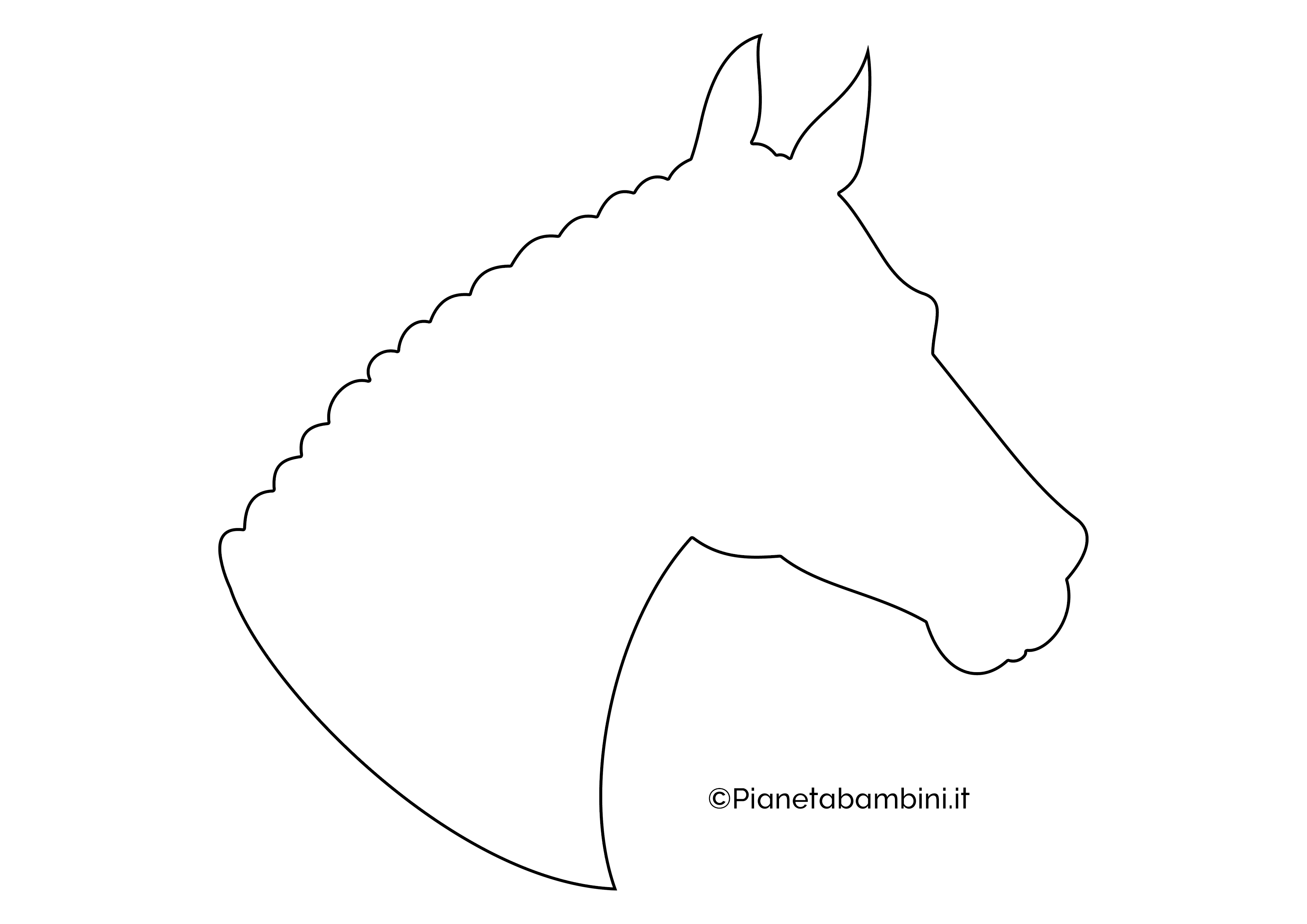 Sagoma cavallo grande da stampare 11