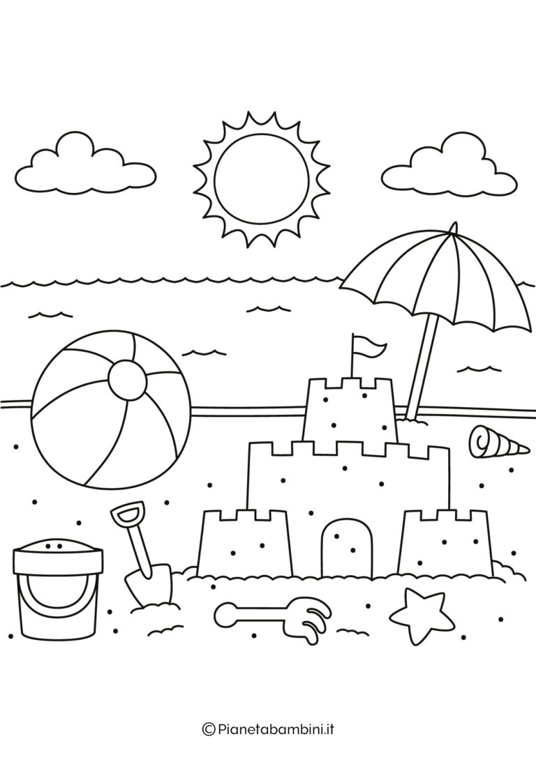 45 Disegni sul Mare da Colorare | PianetaBambini.it