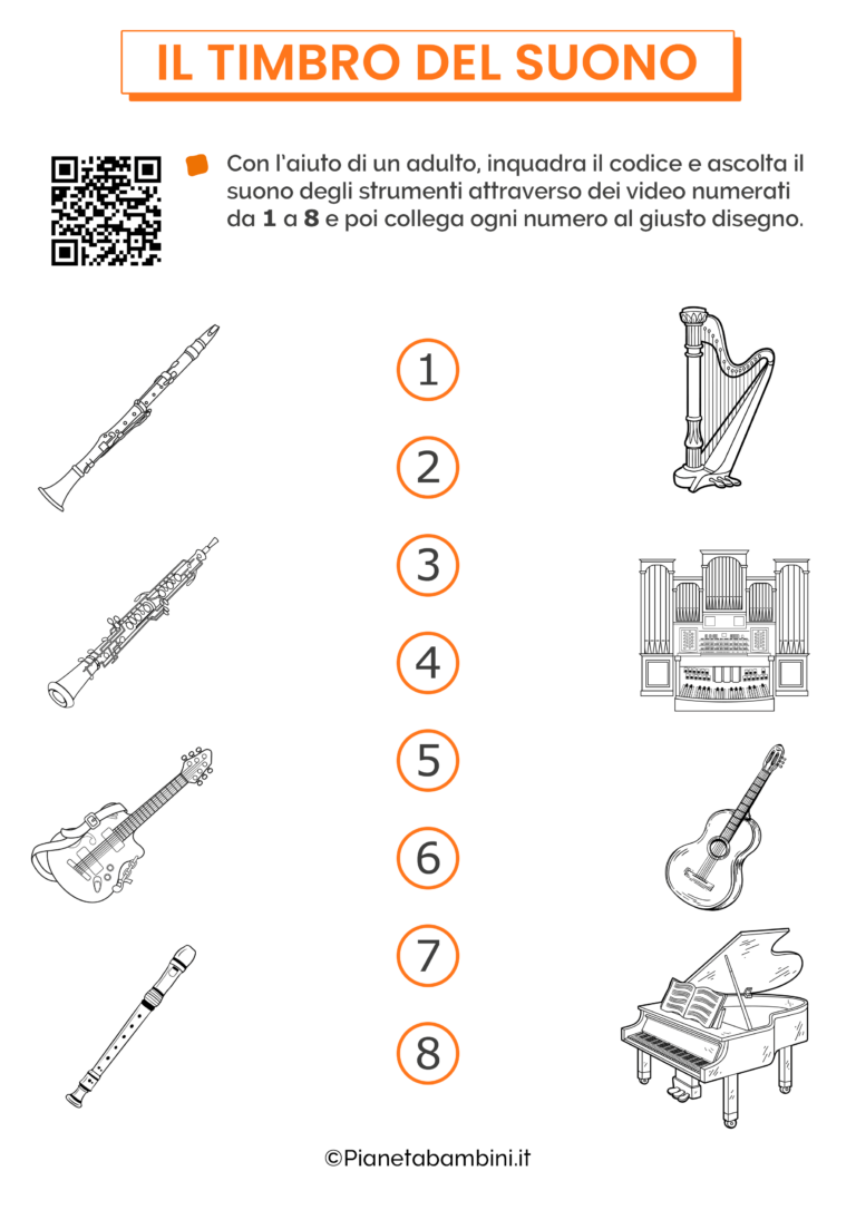 Il Timbro Del Suono Schede Didattiche Per Bambini PianetaBambini It