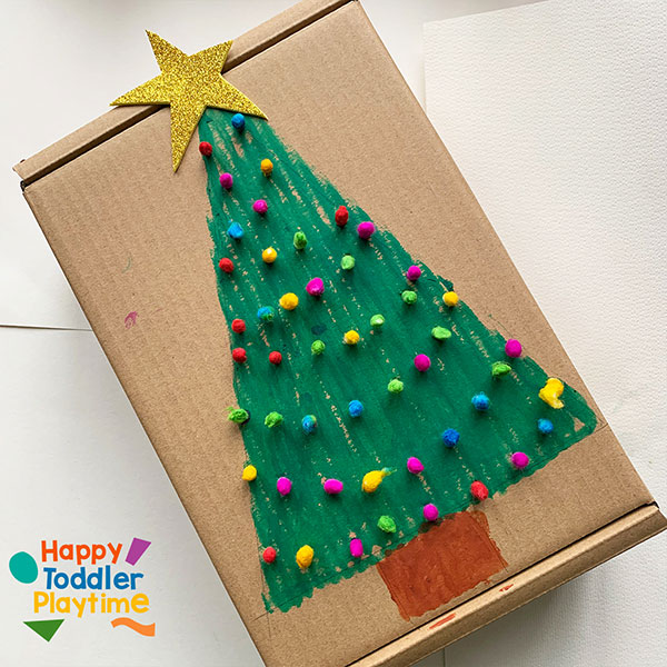 Tutorial albero di Natale con cotton fioc e cartone