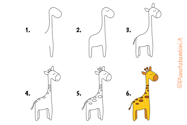 Schema per disegnare una giraffa