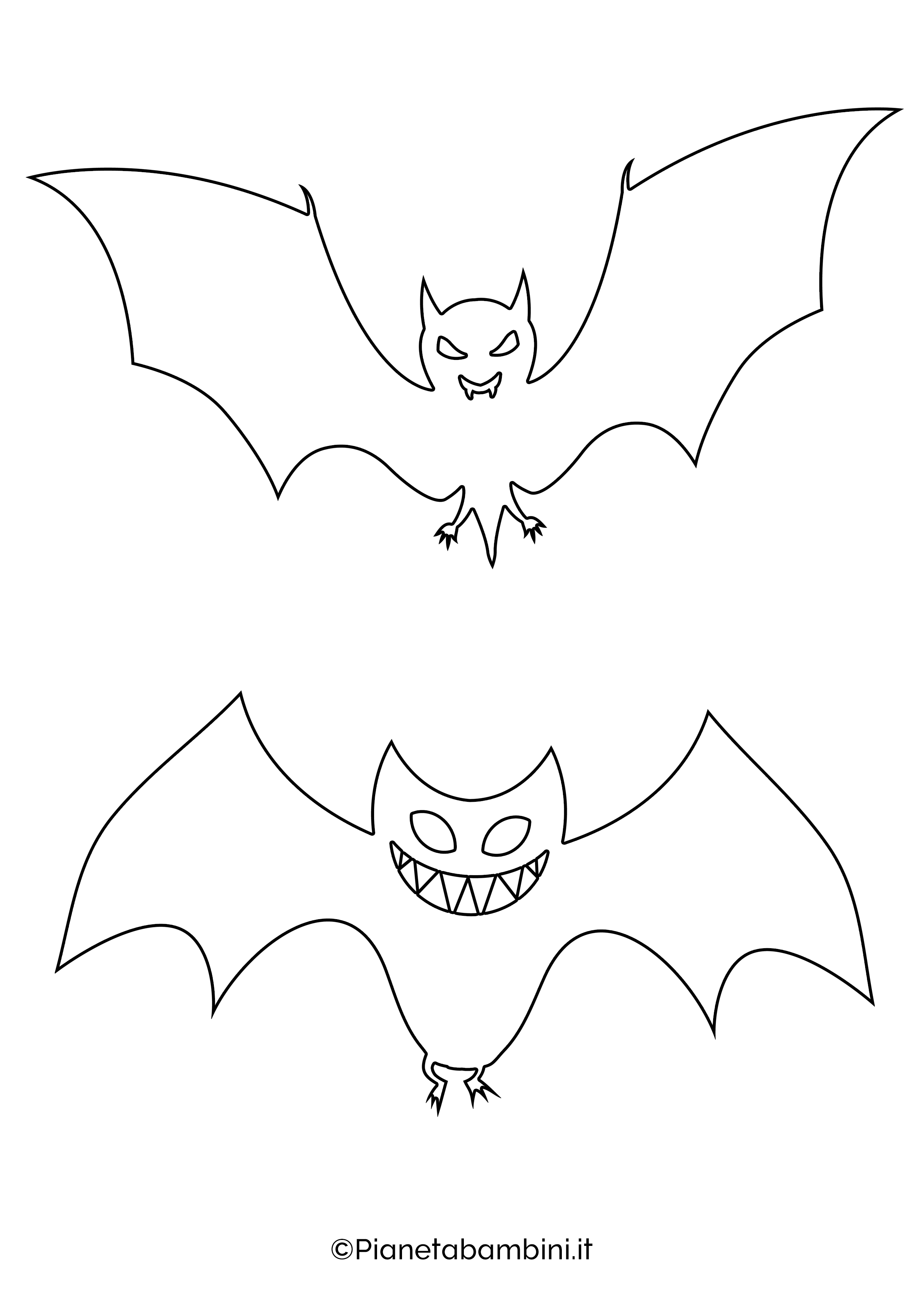 Sagome medie di pipistrelli da ritagliare 5
