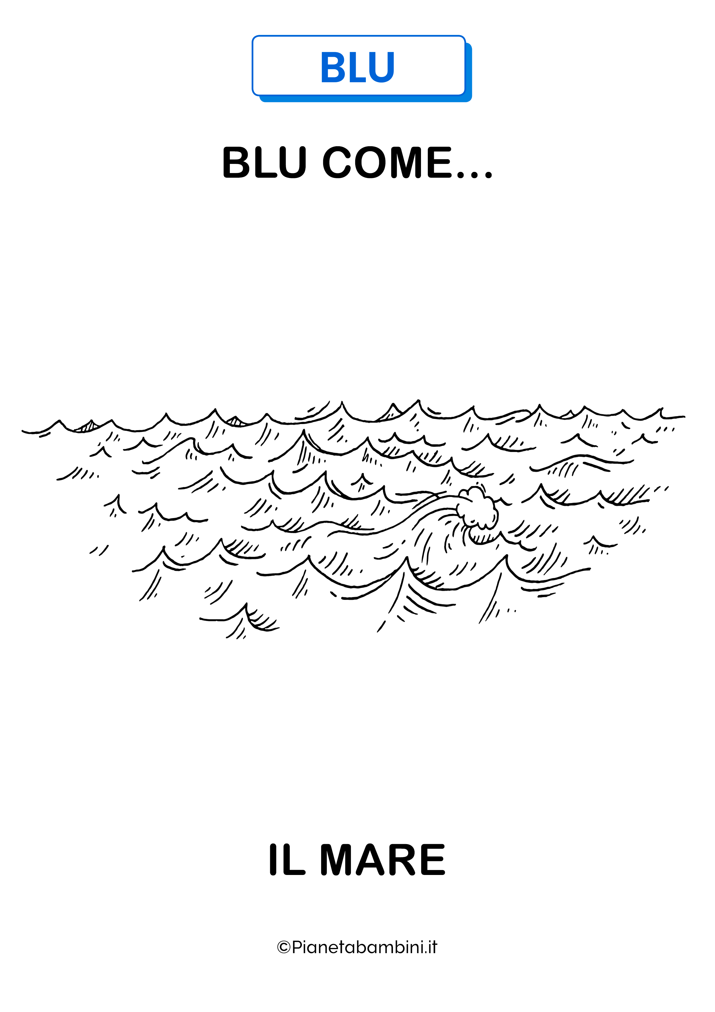 Schede Didattiche Sul Colore Blu PianetaBambini it