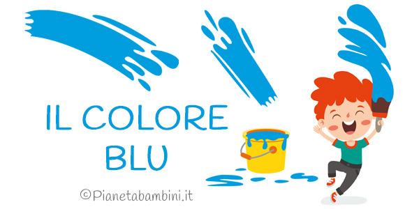 Schede didattiche sul colore blu per bambini