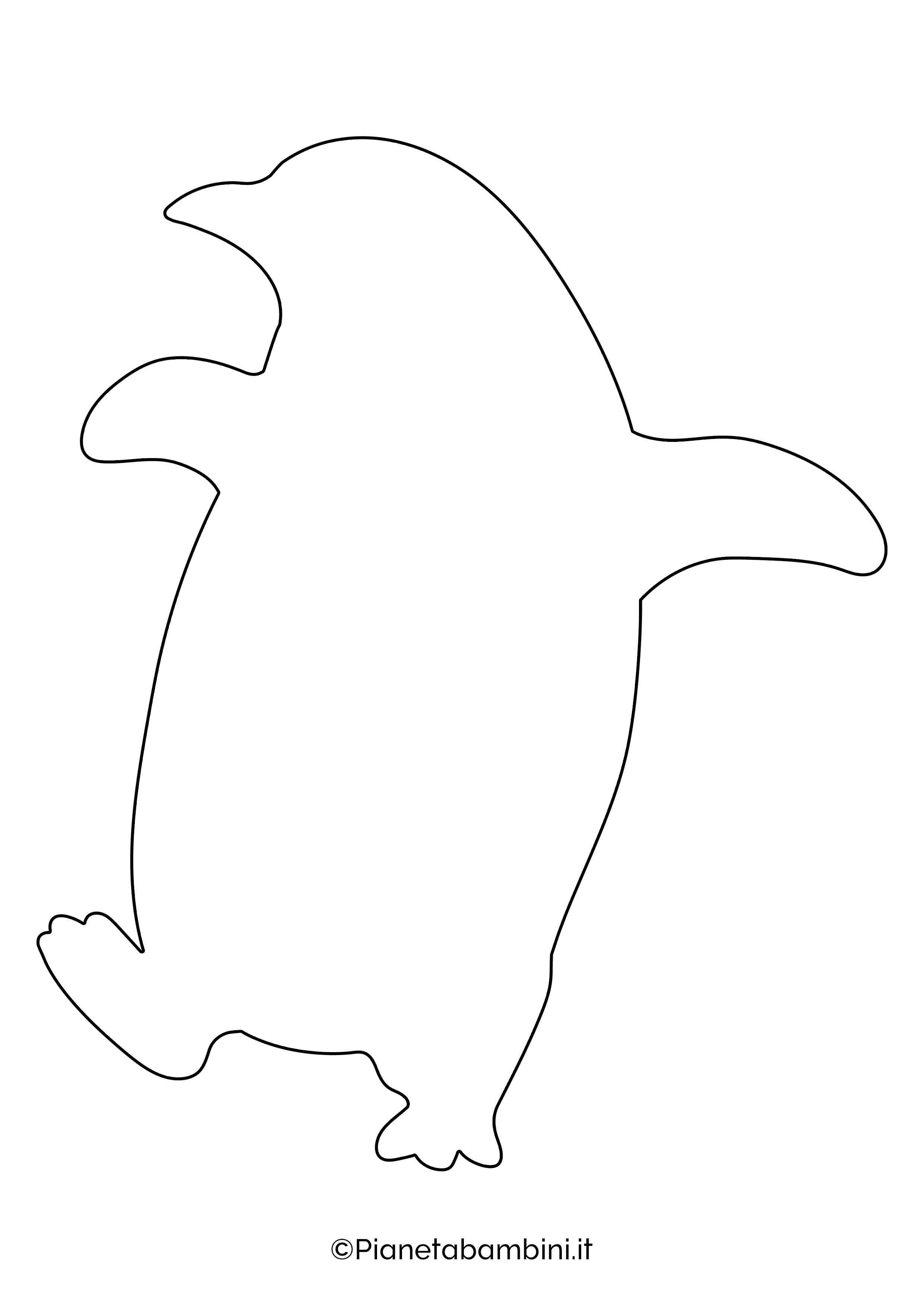 Sagoma pinguino grande da stampare 03