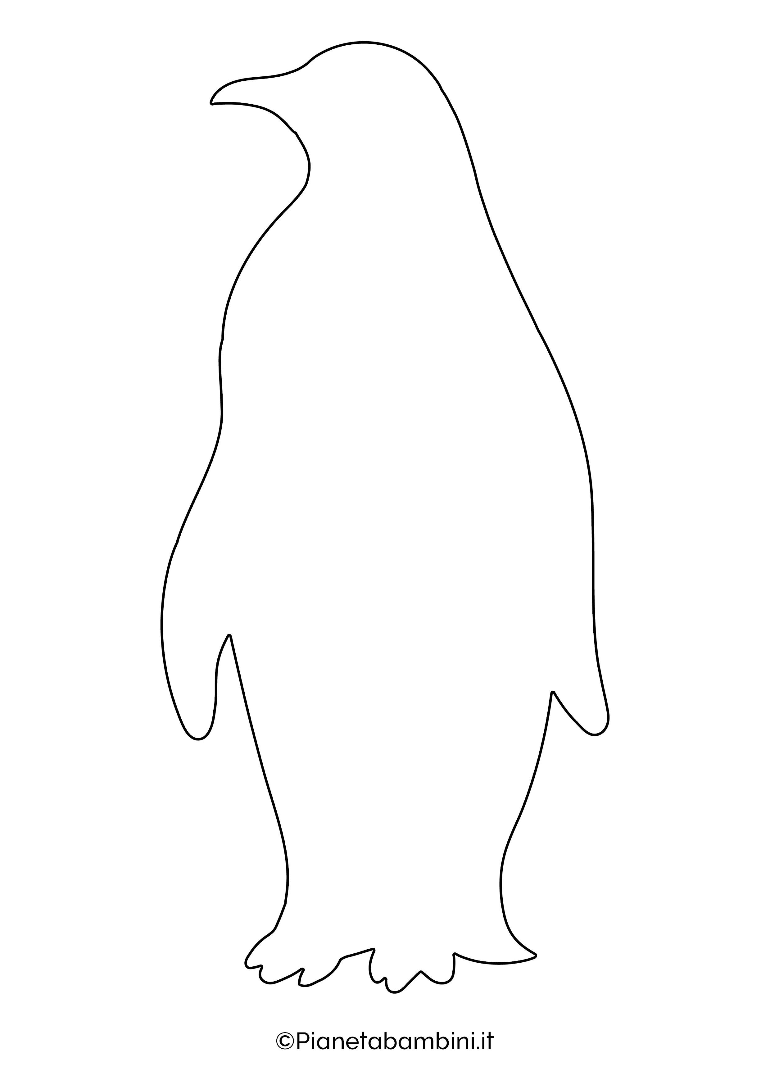 Sagoma pinguino grande da stampare 04