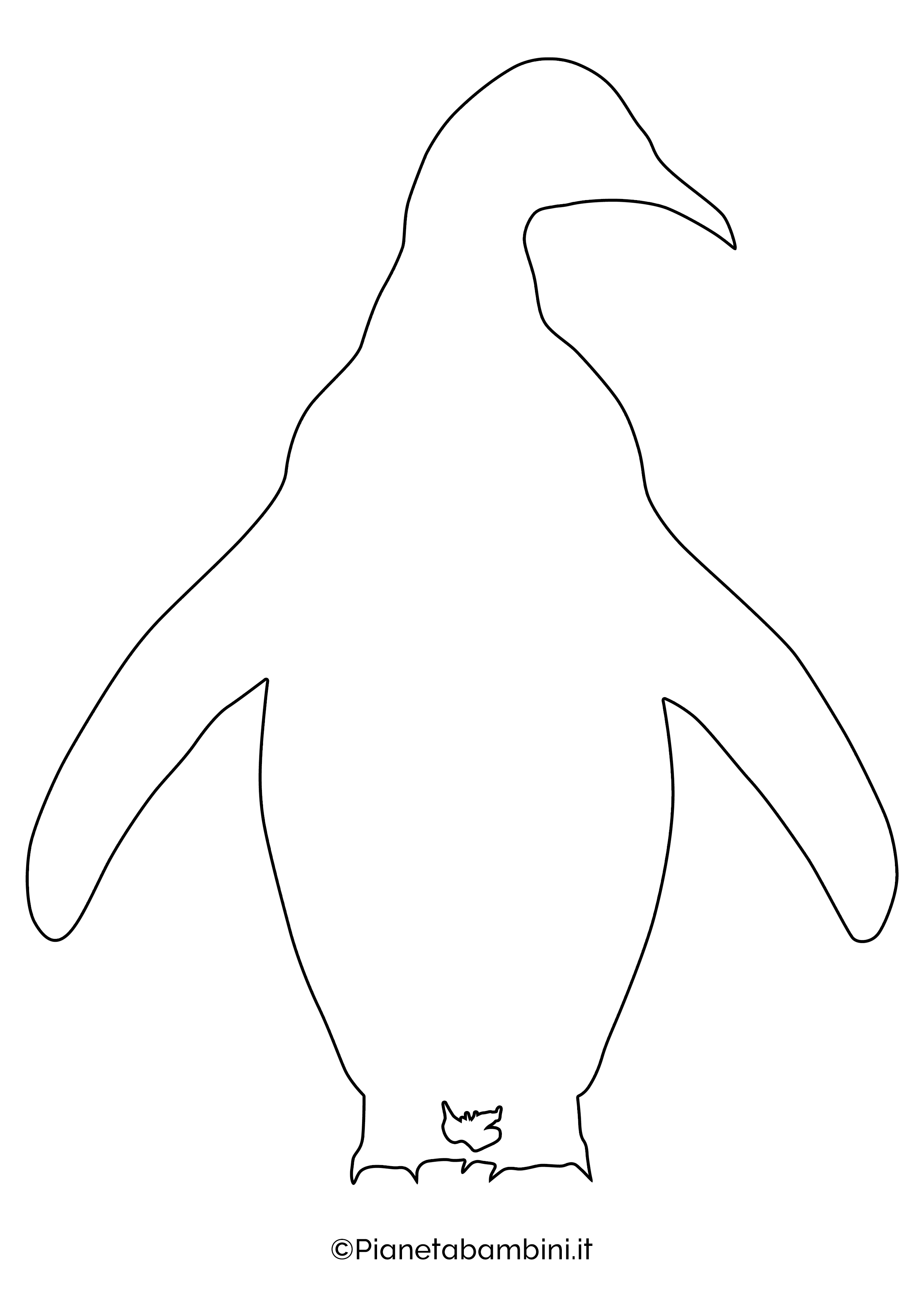 Sagoma pinguino grande da stampare 07