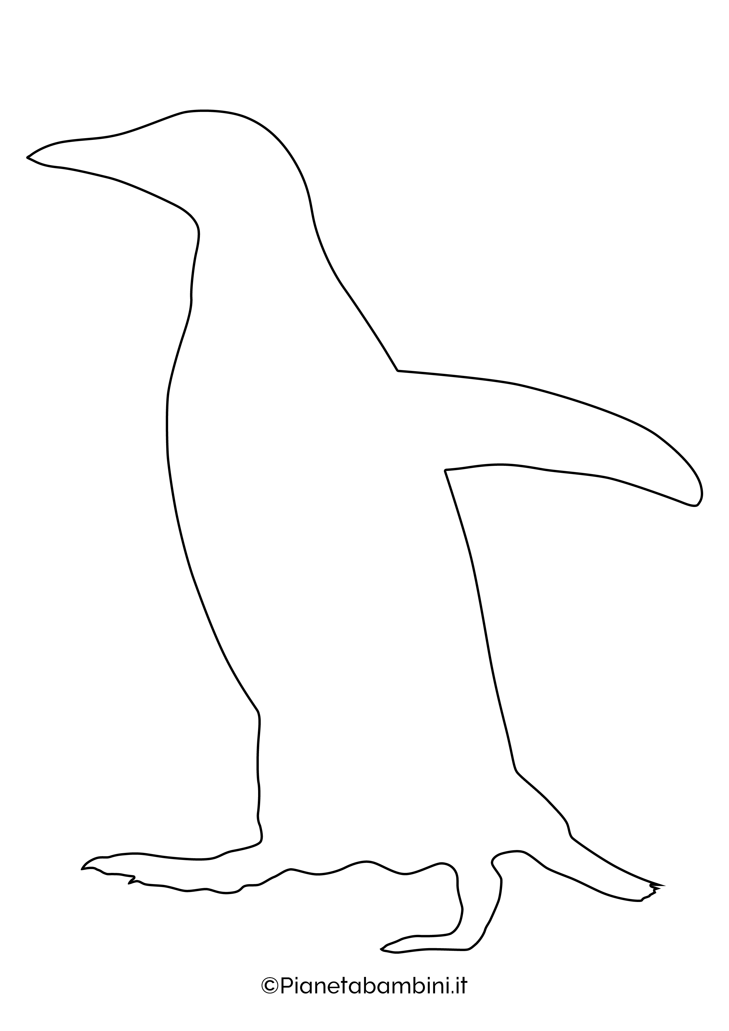 Sagoma pinguino grande da stampare 09
