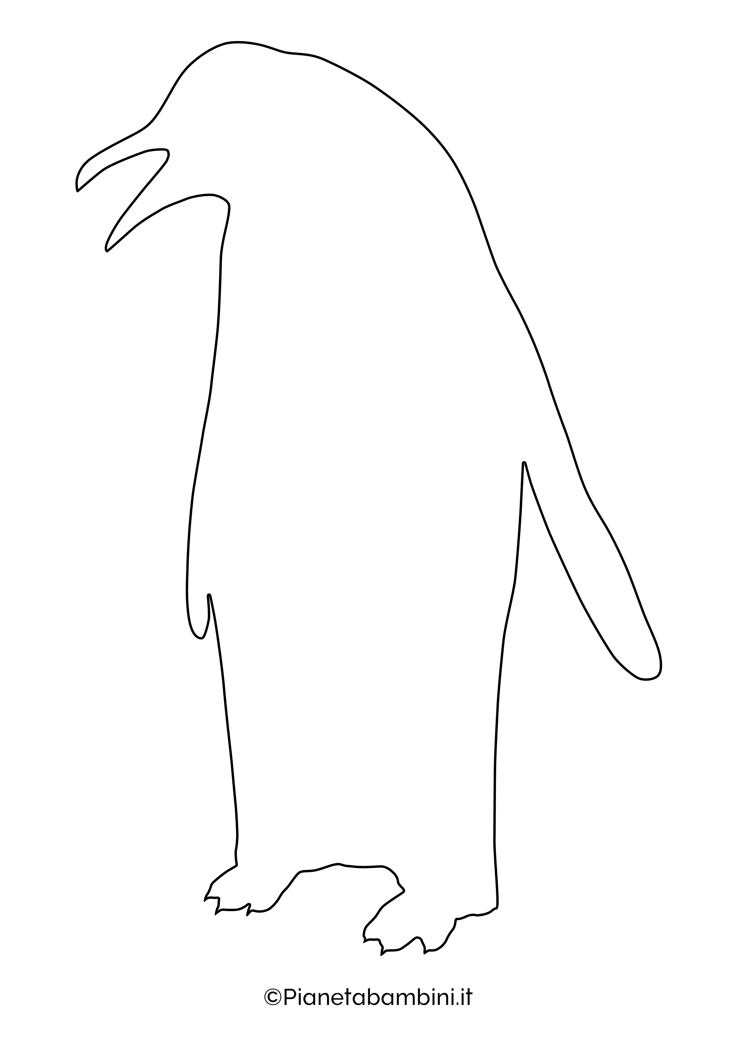 Sagoma pinguino grande da stampare 11